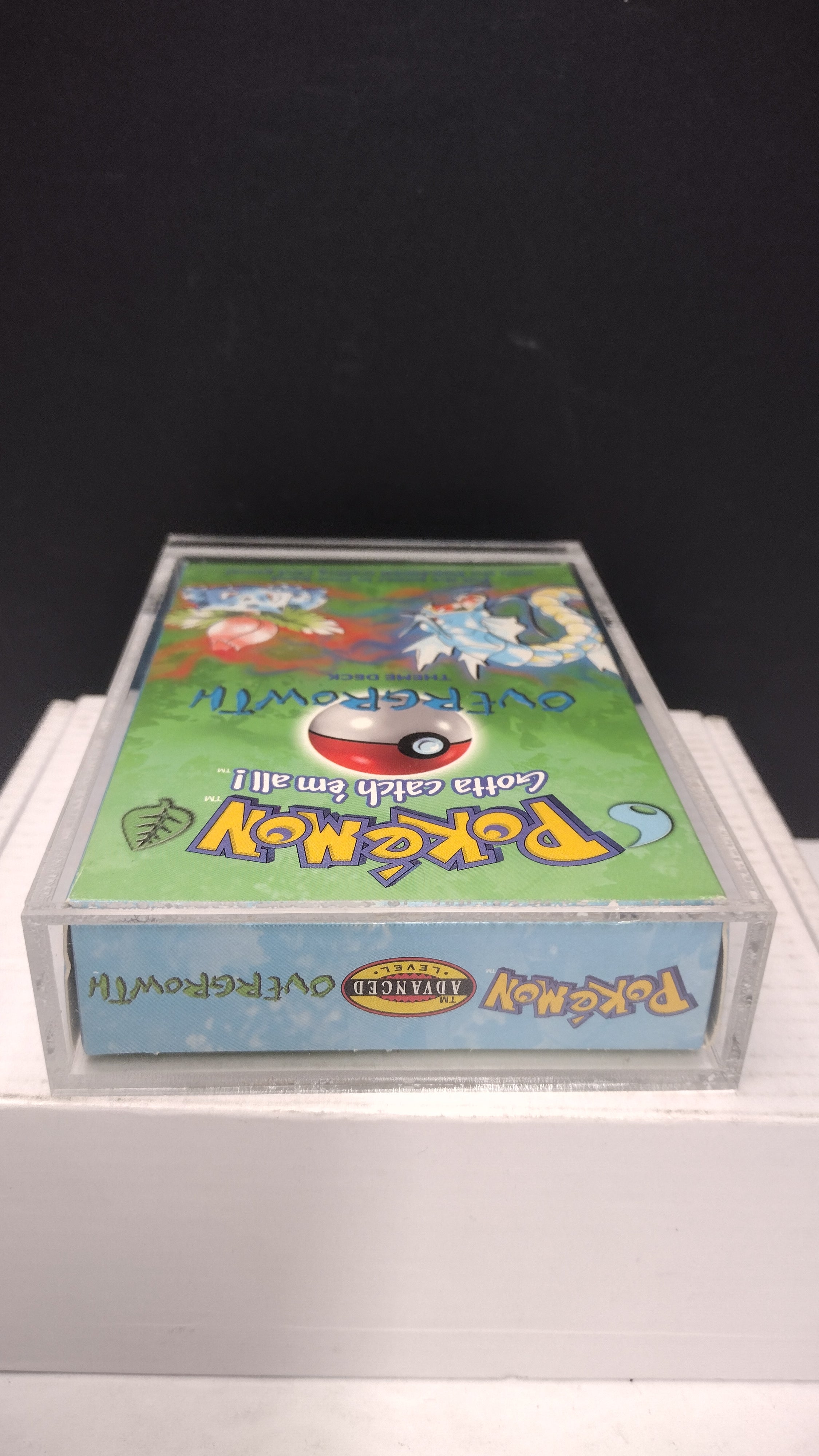Vintage 1999 Pokémon TCG Base Set "Overgrowth" Theme Deck Box & Rulebook Manual (Wizards of the Coast - Box & Manual Only / No Cards - Includes Acrylic Protector)