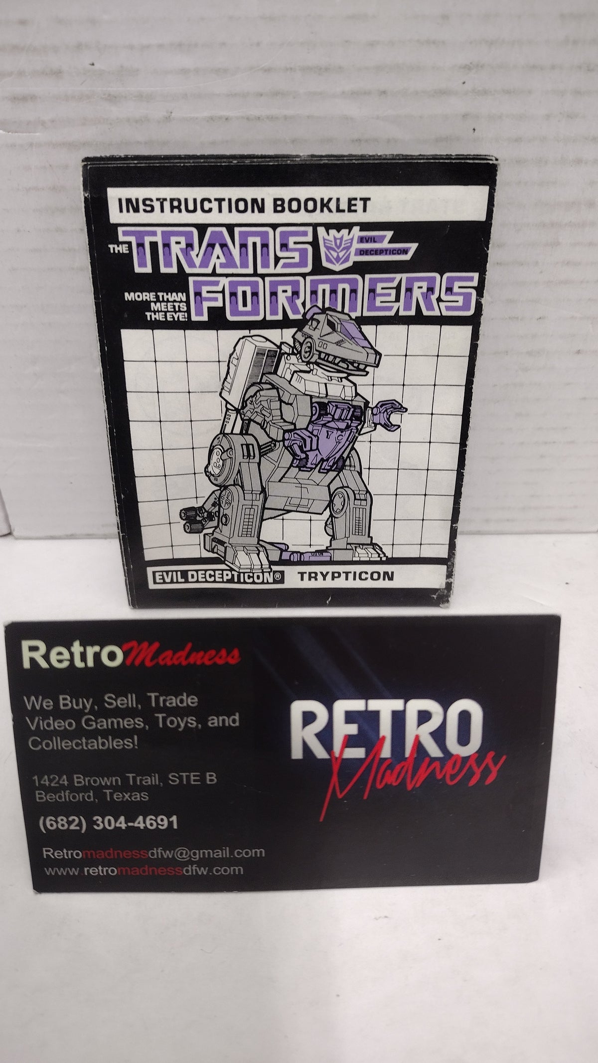 Vintage 1986 Original G1 Transformers Trypticon - Instruction Booklet
