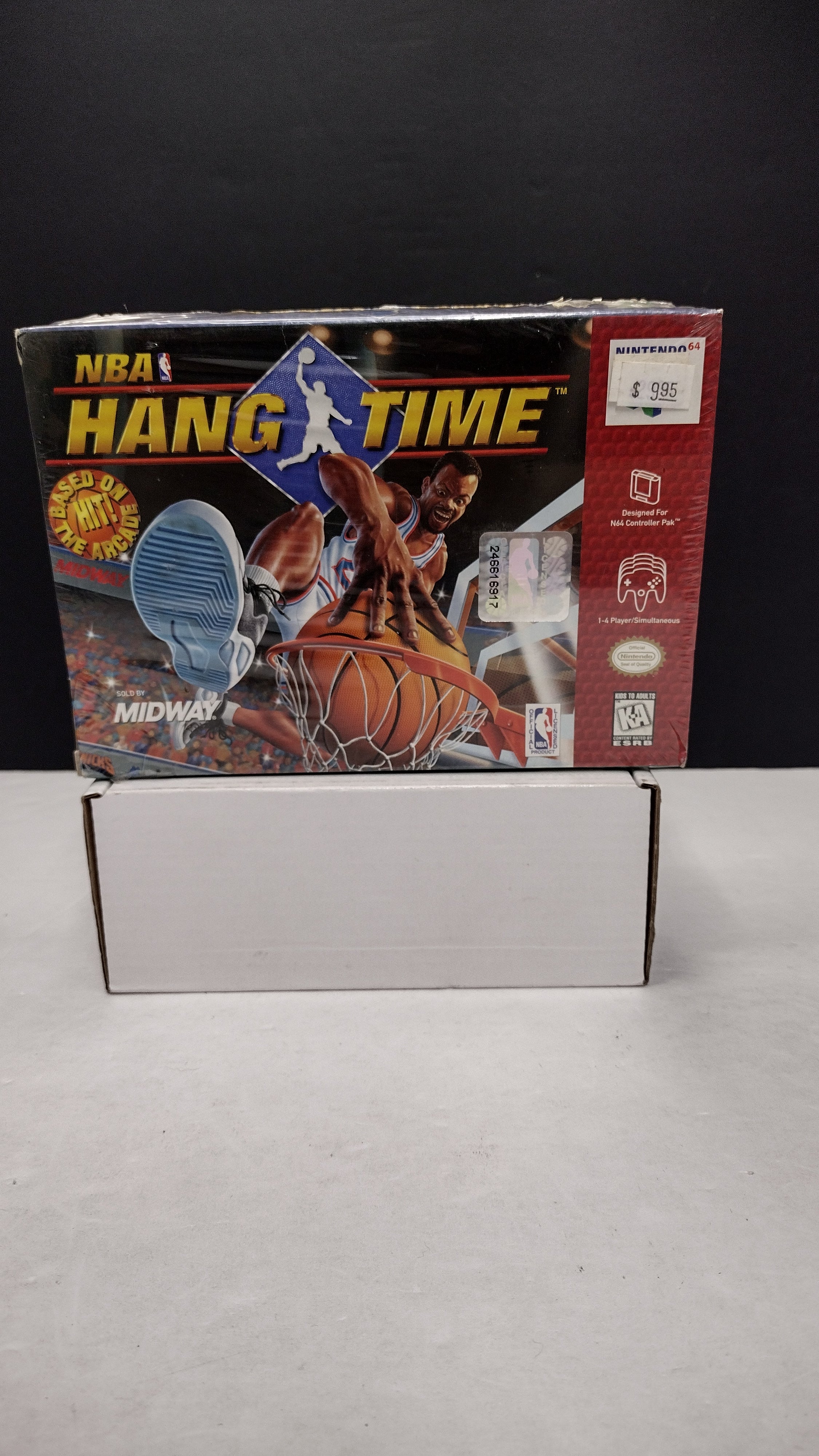 Vintage 1996 Nintendo 64 NBA Hang Time Game (Complete & Factory Sealed in Box with Protector)