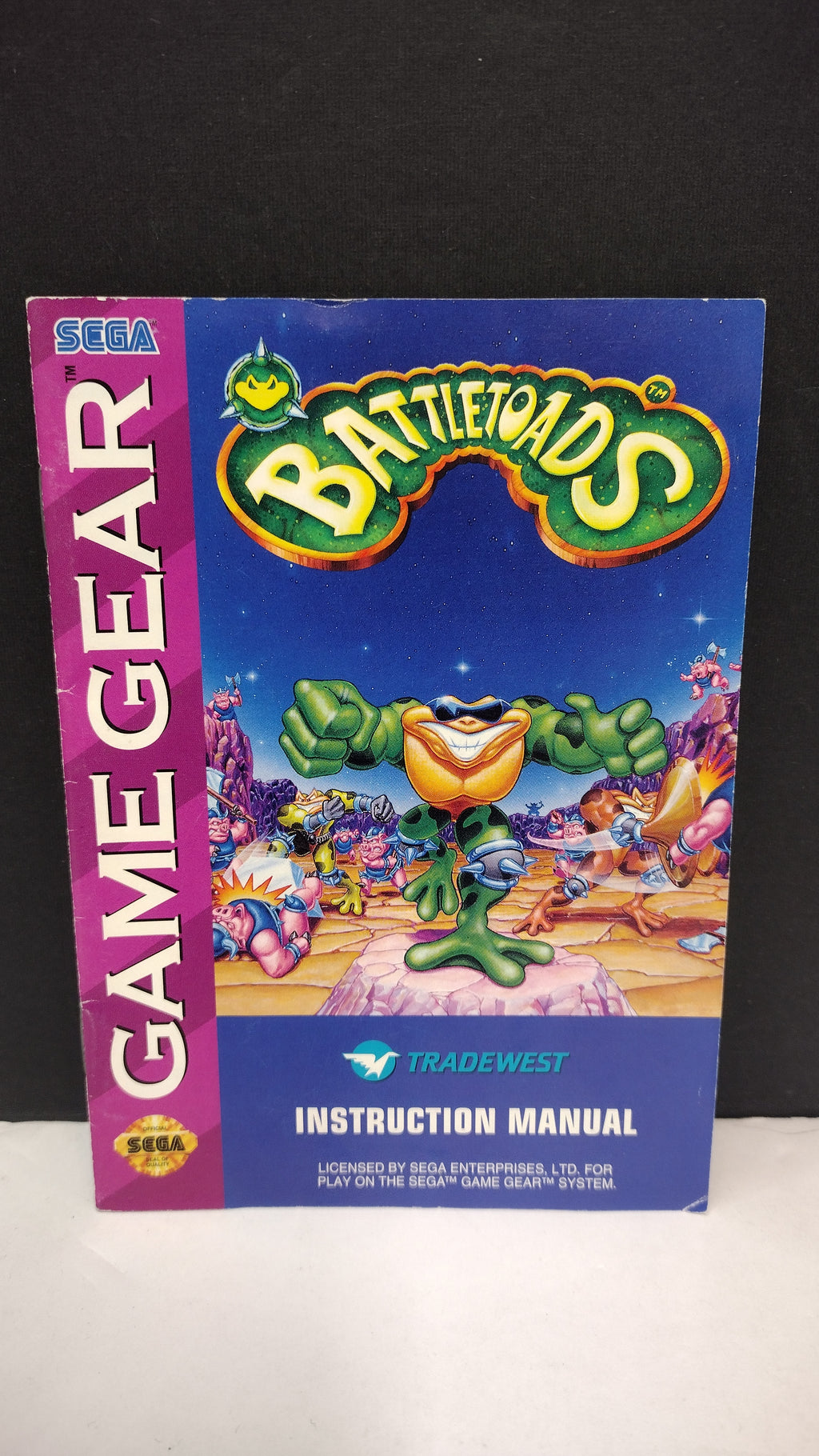 Battletoads Sega Game Gear Instruction Manual Booklet ONLY