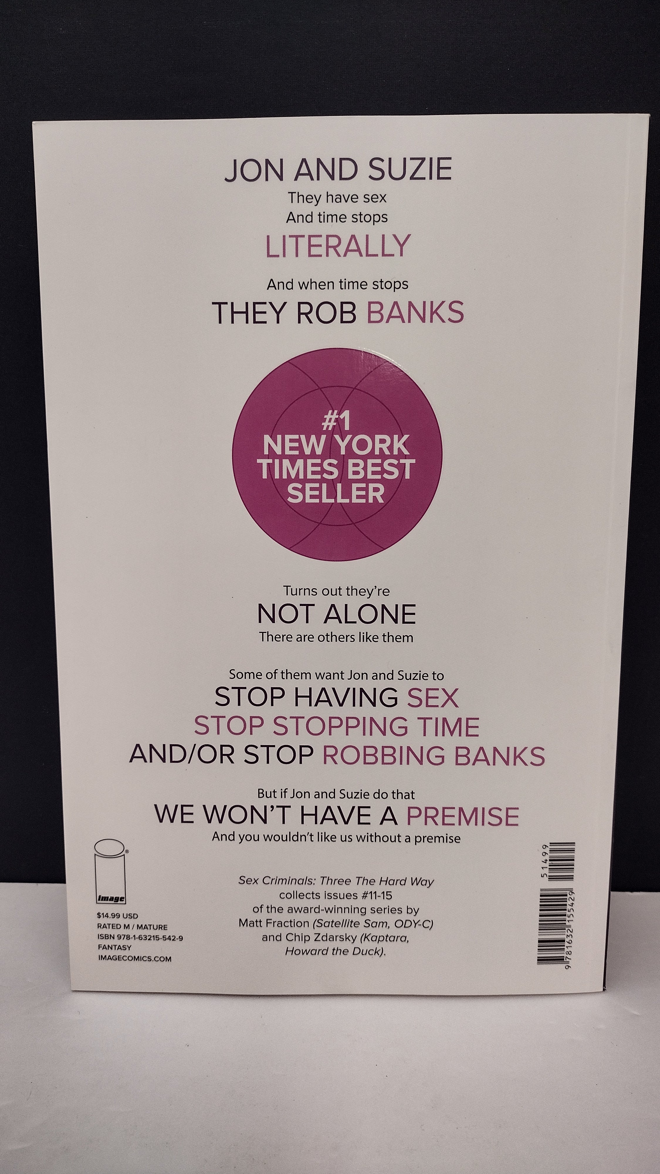 (MATURE) Sex Criminals Volume 3: Three the Hard Way by Matt Fraction - New Paperback