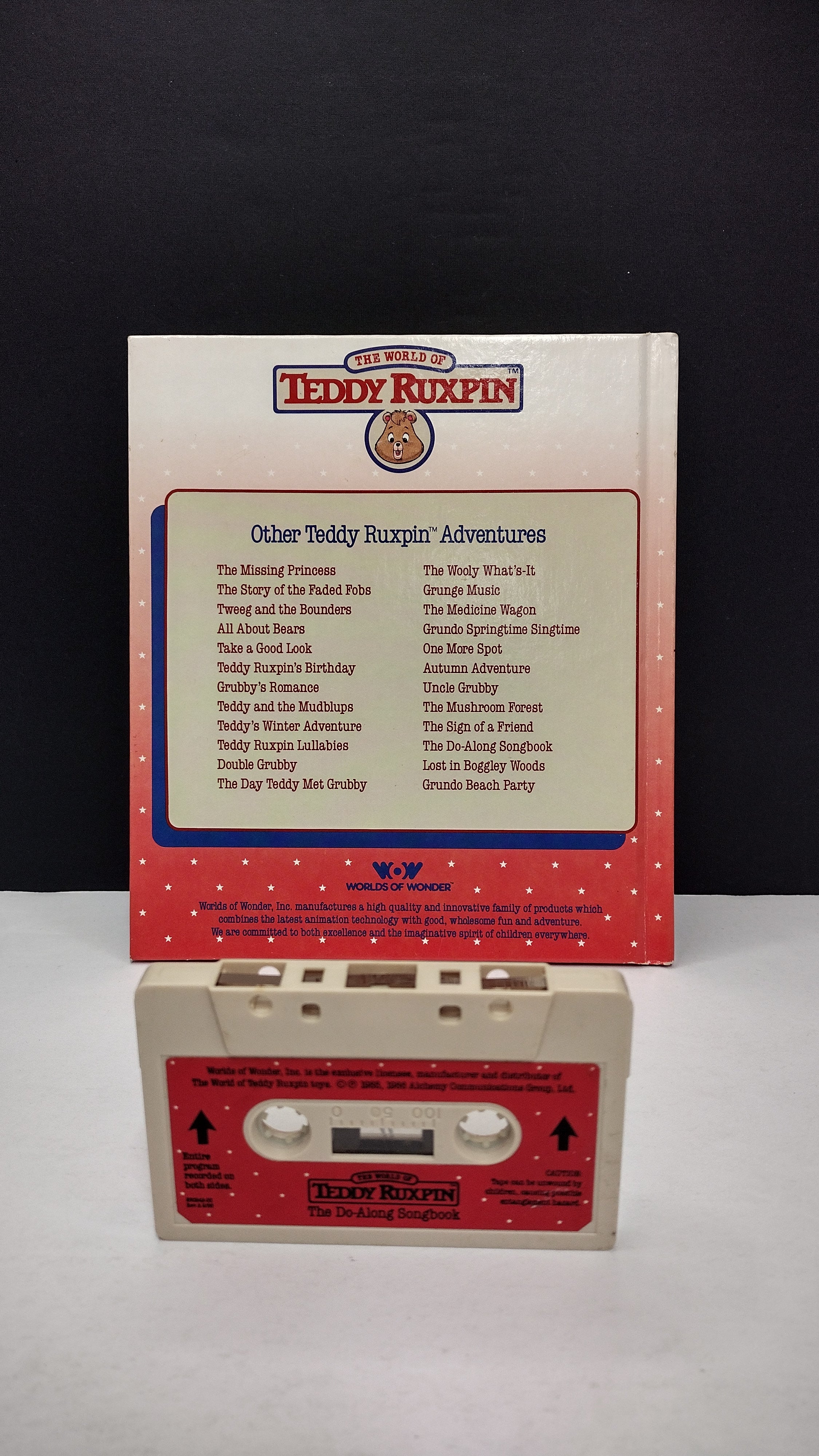 Vintage 1985 Teddy Ruxpin “The Do-Along Songbook” Talking Book & Cassette Tape Set (Worlds of Wonder)