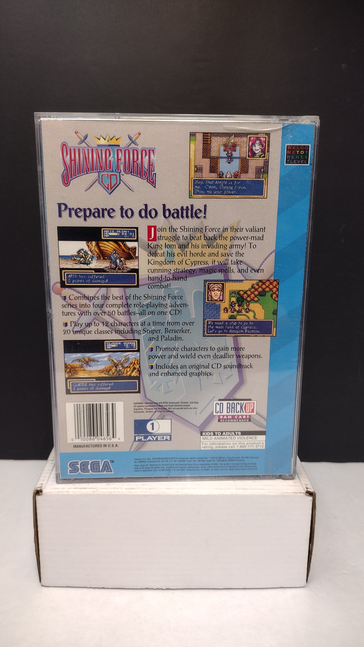 Sega CD Shining Force CD Original Jewel Case & Manual ONLY - No Game Disc