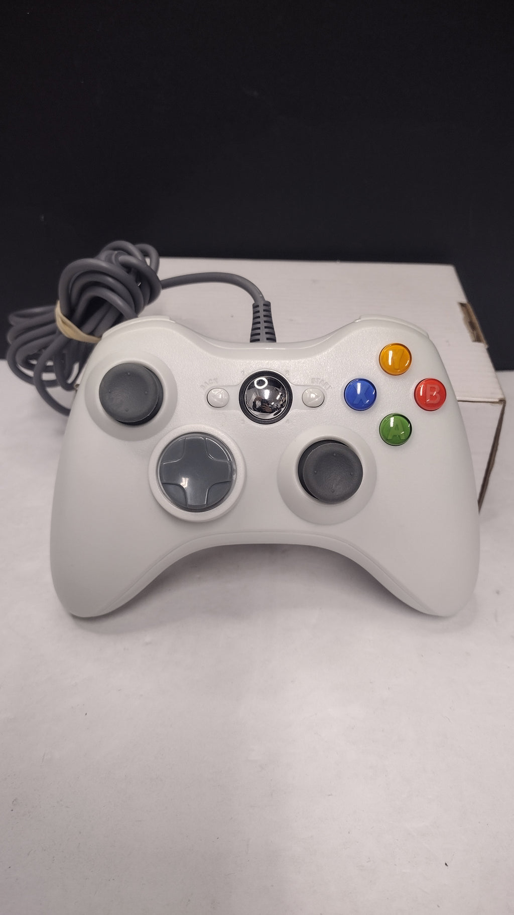 White Wired Controller for Xbox 360 Third Party Generic Gamepad Tested