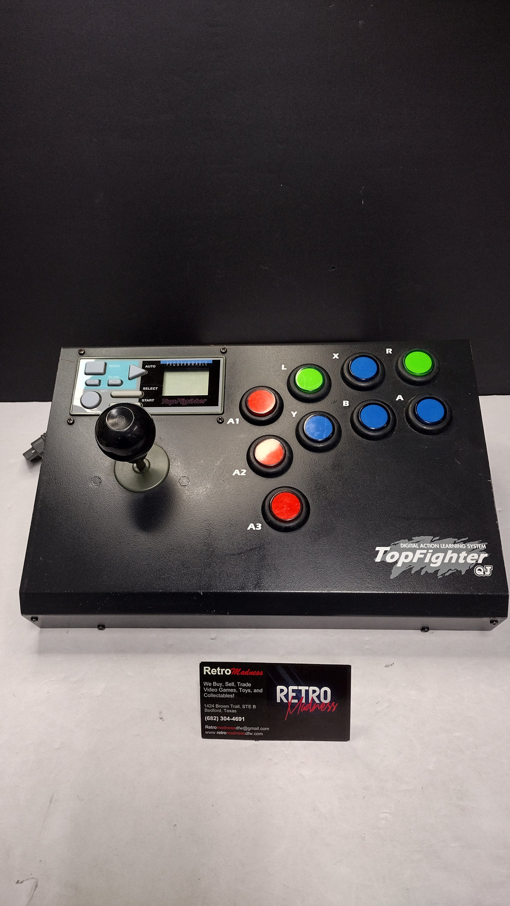 QJ Top Fighter SV-339 Arcade Stick Controller for SNES OEM Tested - Missing Rubber Foot