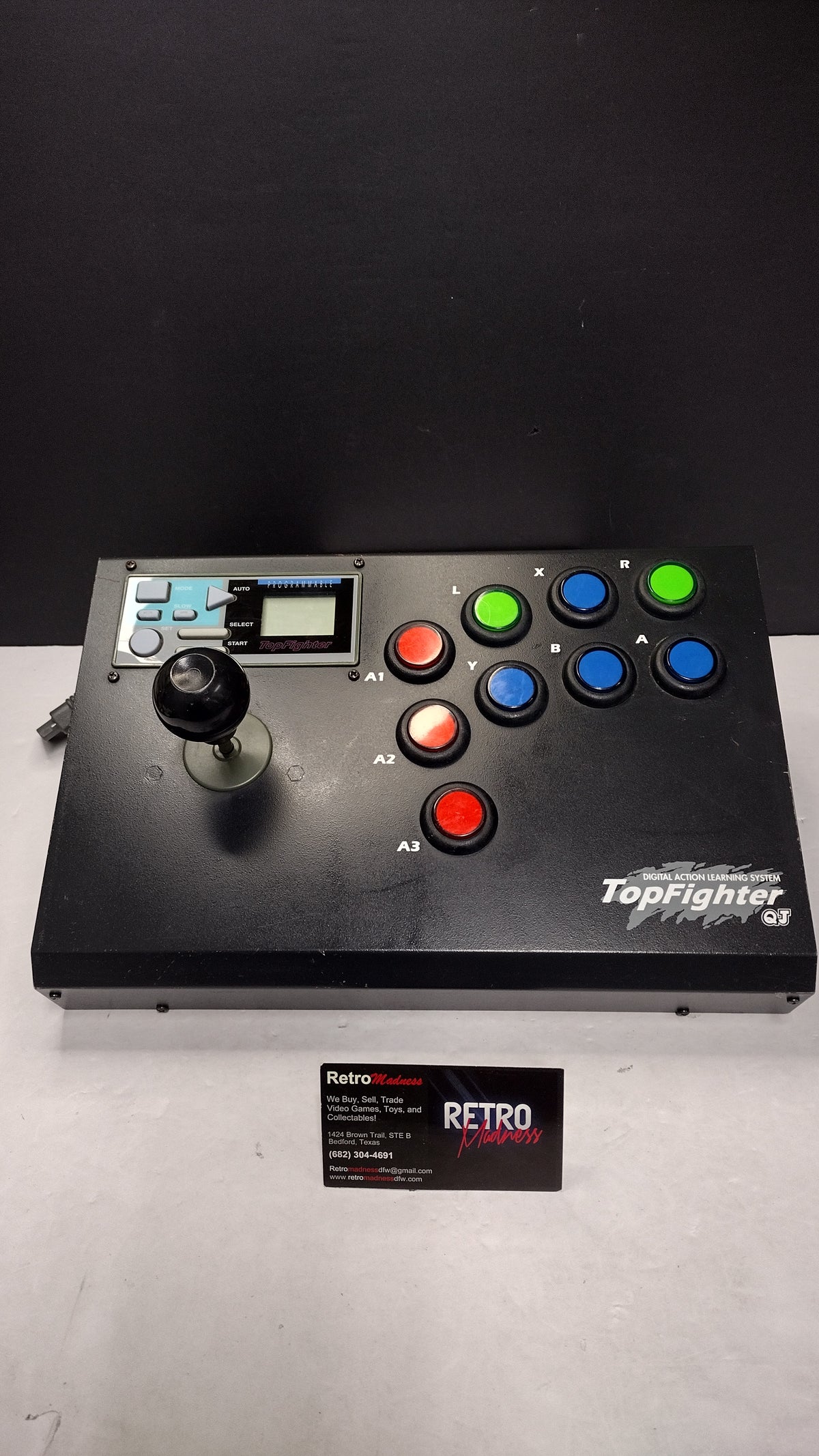 QJ Top Fighter SV-339 Arcade Stick Controller for SNES OEM Tested - Missing Rubber Foot