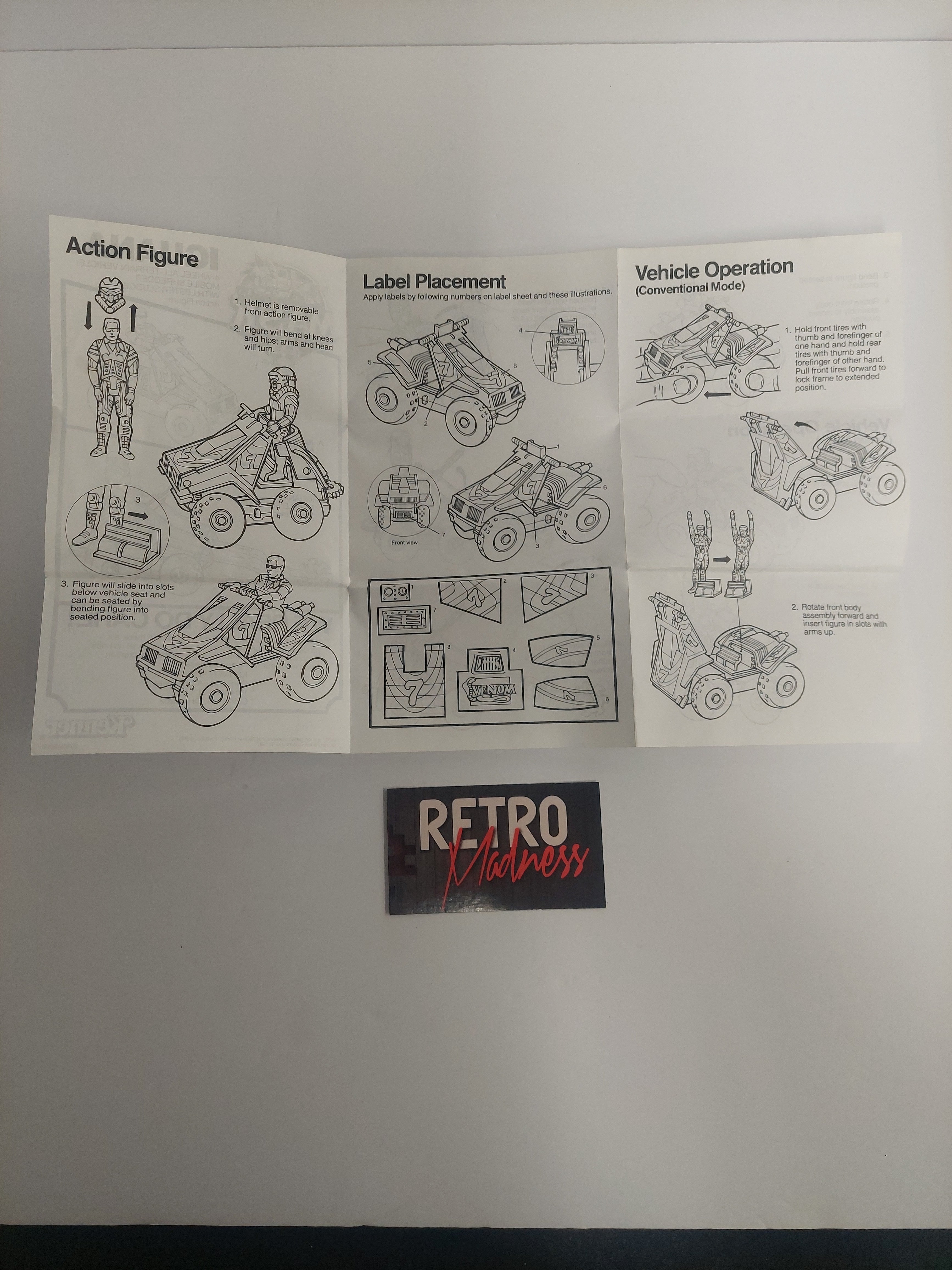 Vintage 1987 M.A.S.K. Iguana Instruction Sheet