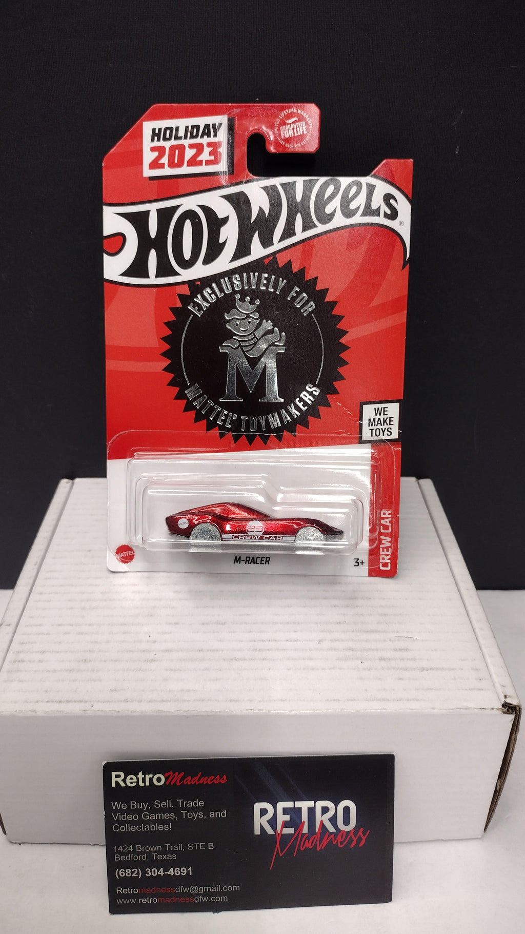 Hot Wheels Red M-Racer Keychain Car 2023 Holiday Employee Special Edition