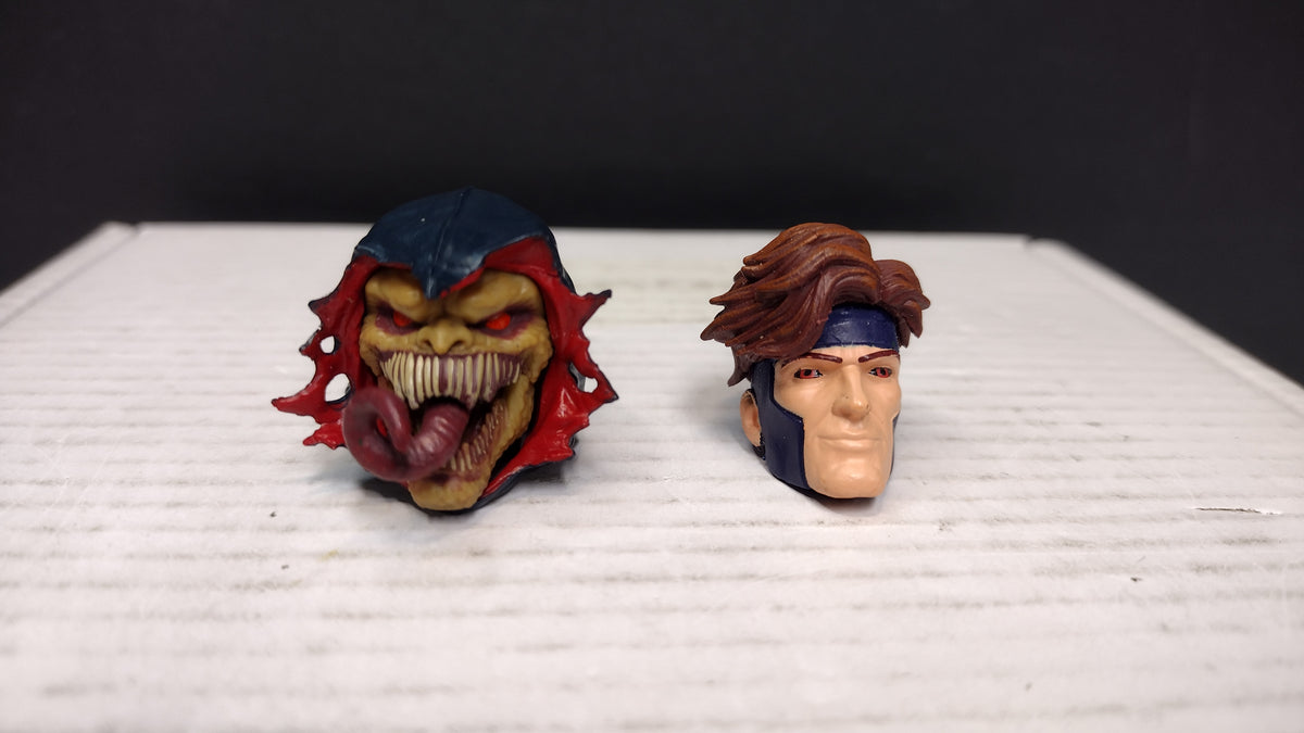 Marvel Legends BAF Heads- Lot Of 5- Gambit, Demogoblin, The Void, Titus, Capwolf