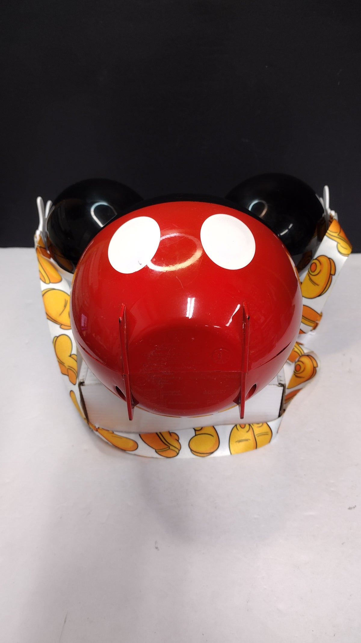 Disney Parks Mickey Mouse Balloon Popcorn Bucket Black Ears Red Pants Used