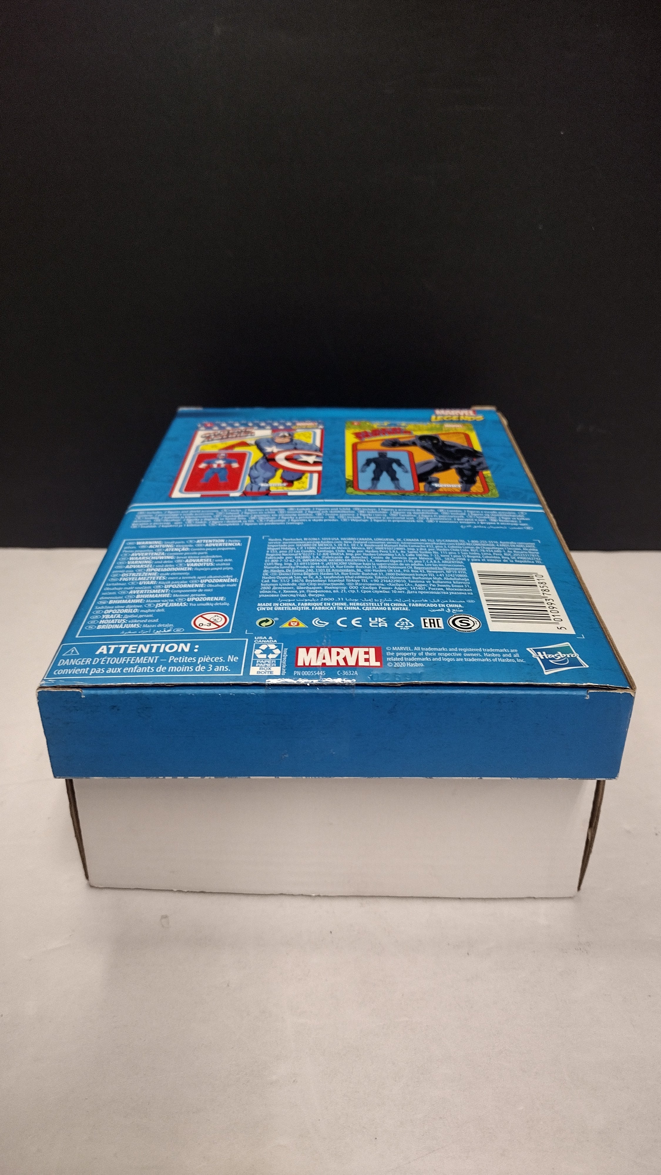 Hasbro Marvel Legends Retro 3.75-Inch Black Panther & Captain America 2-Pack NIB (Open Outer Box)