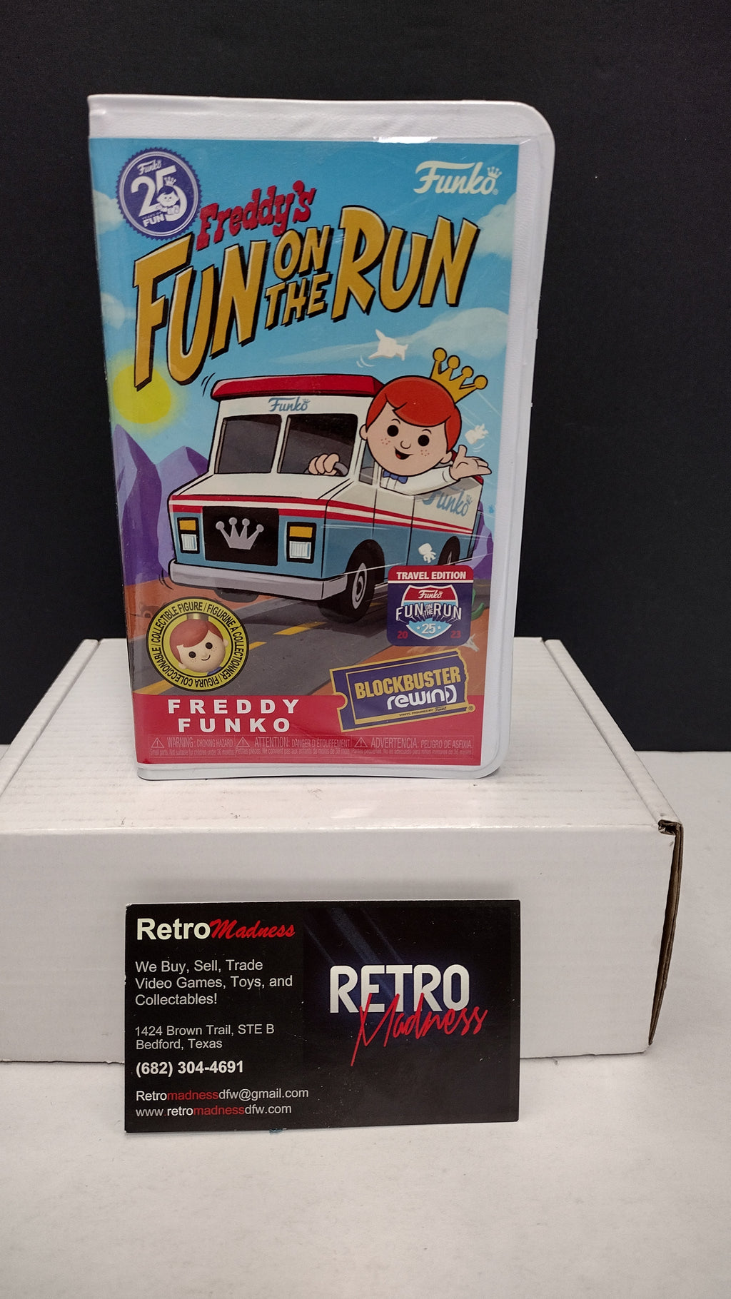 Funko Blockbuster Rewind – Freddy Funko (Travel Edition) Vinyl Figure Lot • San Diego Comic-Con (SDCC) 2023 Exclusive