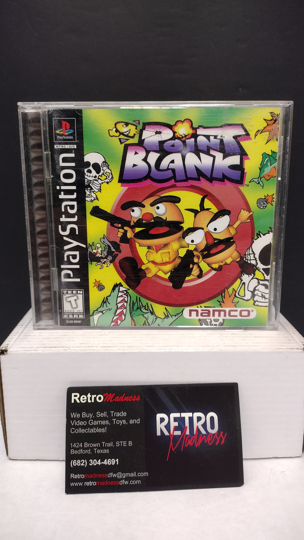 Sony PlayStation Point Blank Original Jewel Case & Manual ONLY - No Game