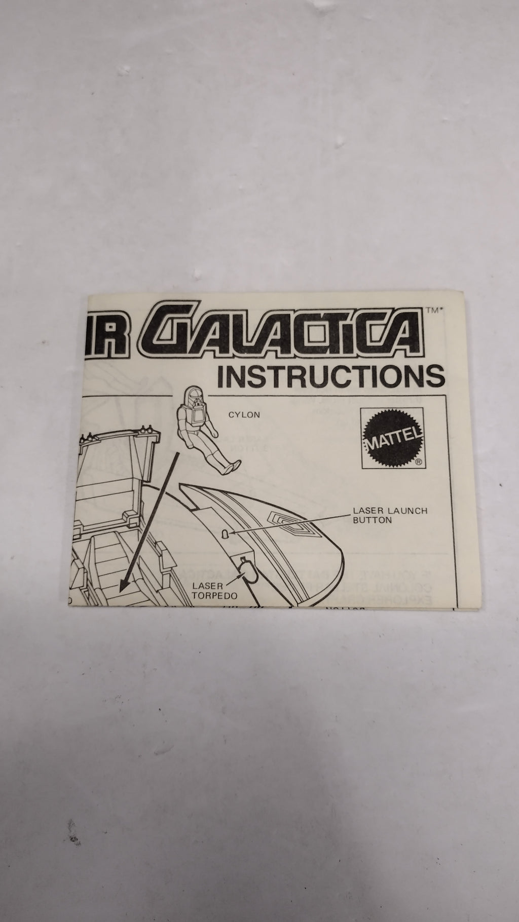 Vintage 1978 Battlestar Galactica - Cylon Raider Instructions