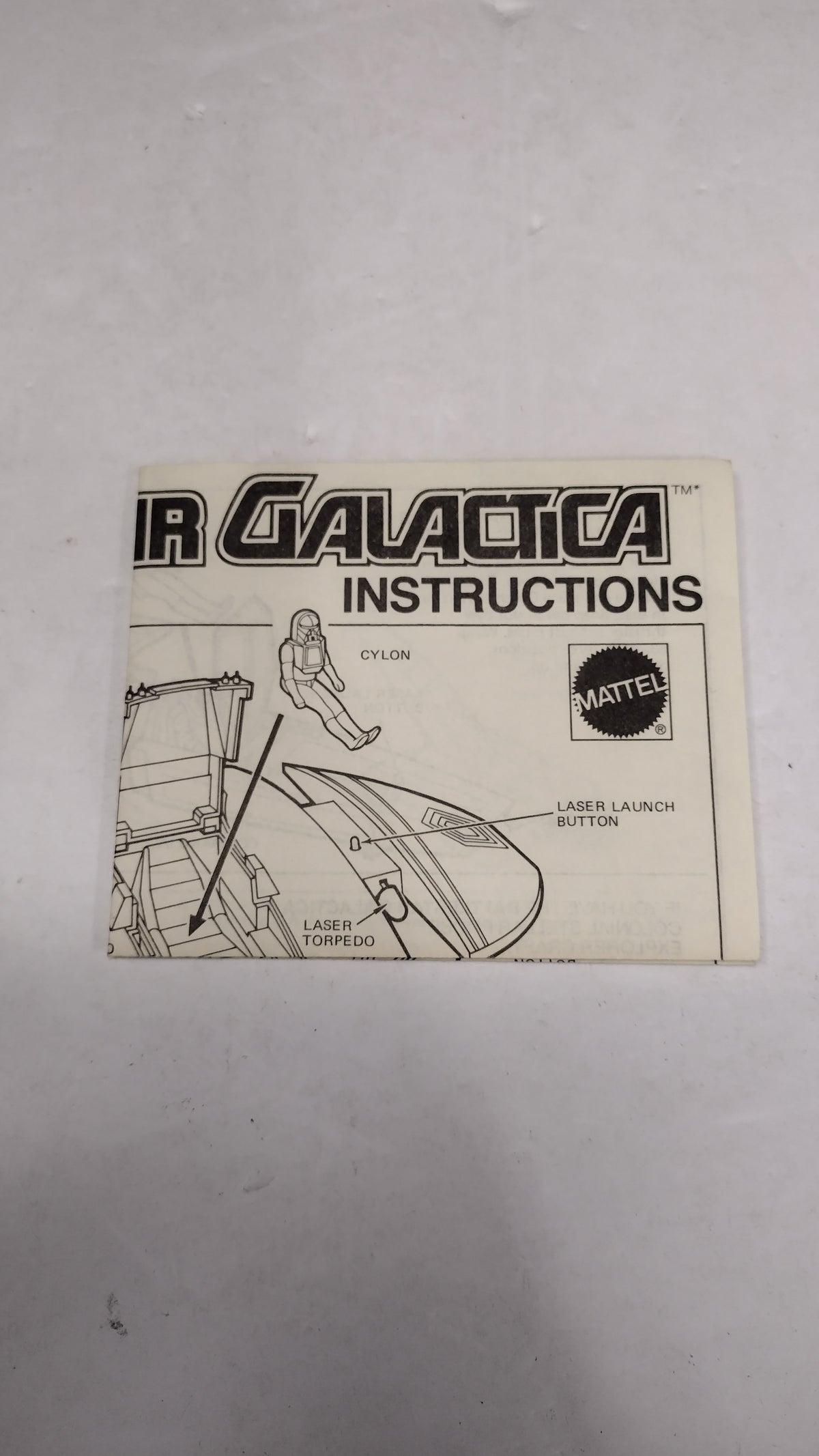 Vintage 1978 Battlestar Galactica - Cylon Raider Instructions
