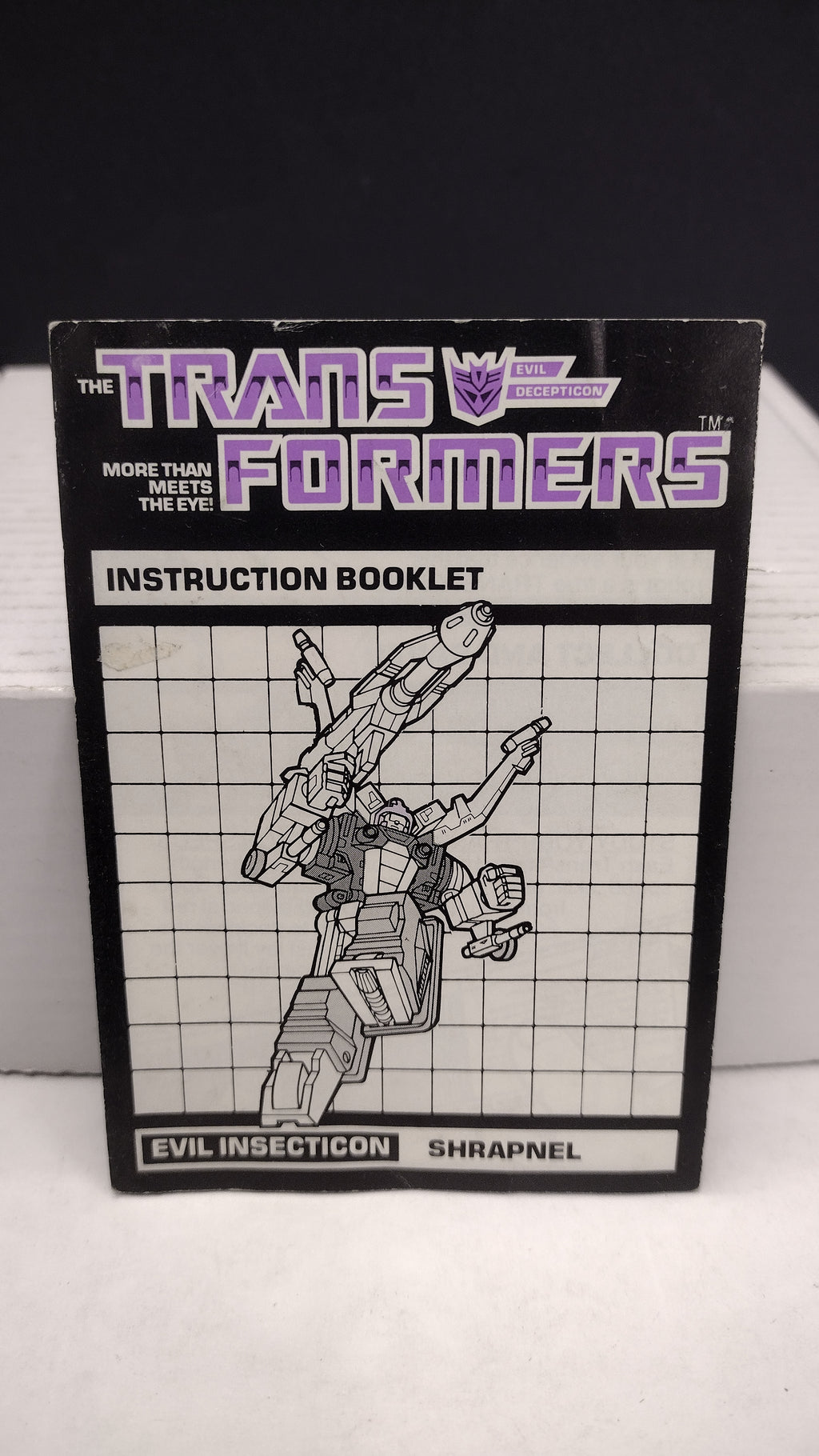 Vintage 1984 Original G1 Transformers Shrapnel Instruction Booklet