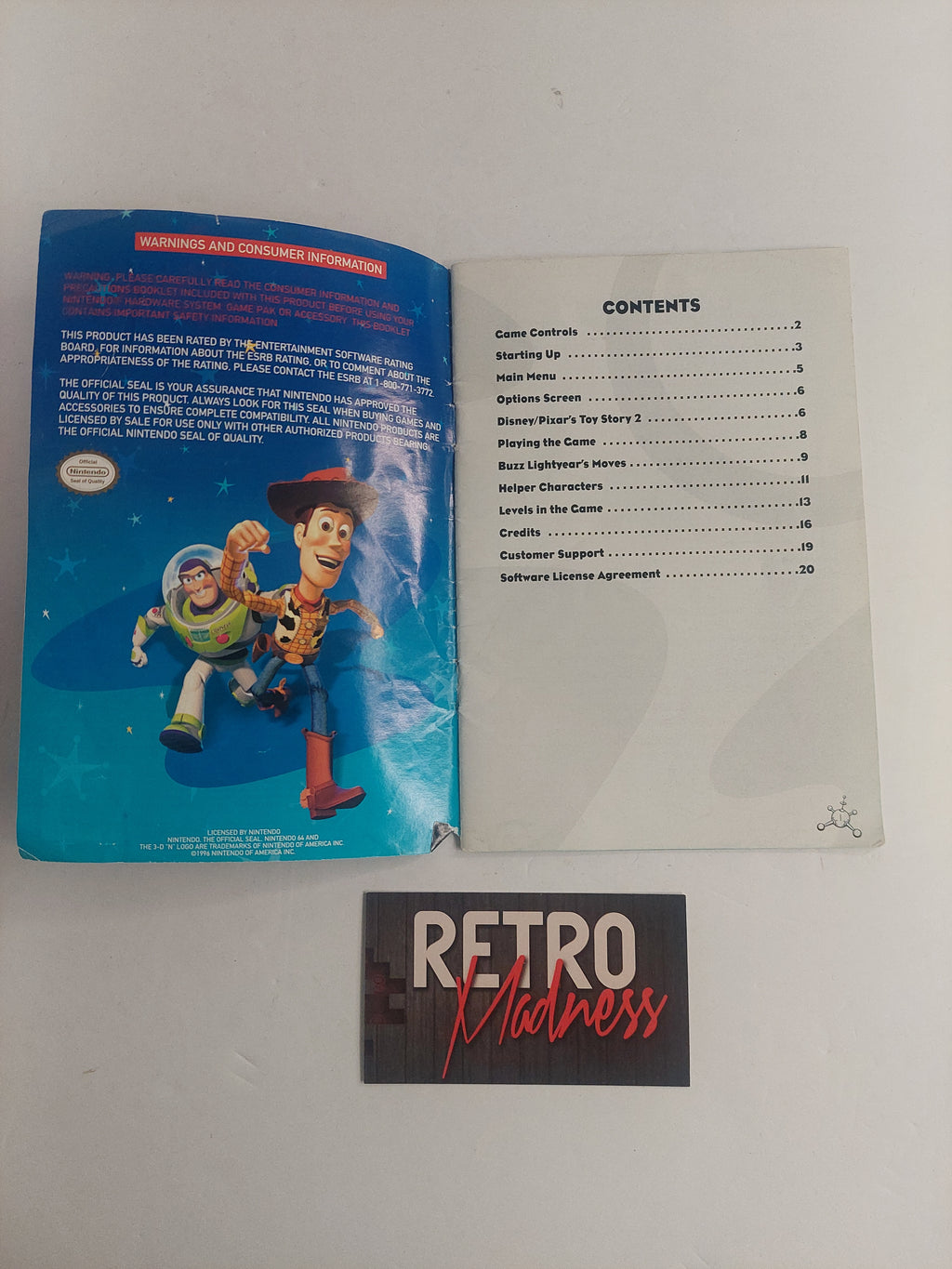 Nintendo 64 Disney Pixar Toy Story 2 Manual Instruction Booklet ONLY