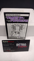 Vintage 1985 Original G1 Transformers Blitzwing Instruction Booklet
