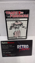 Vintage 1984 Original G1 Transformers Omnibot Overdrive - Instruction Booklet