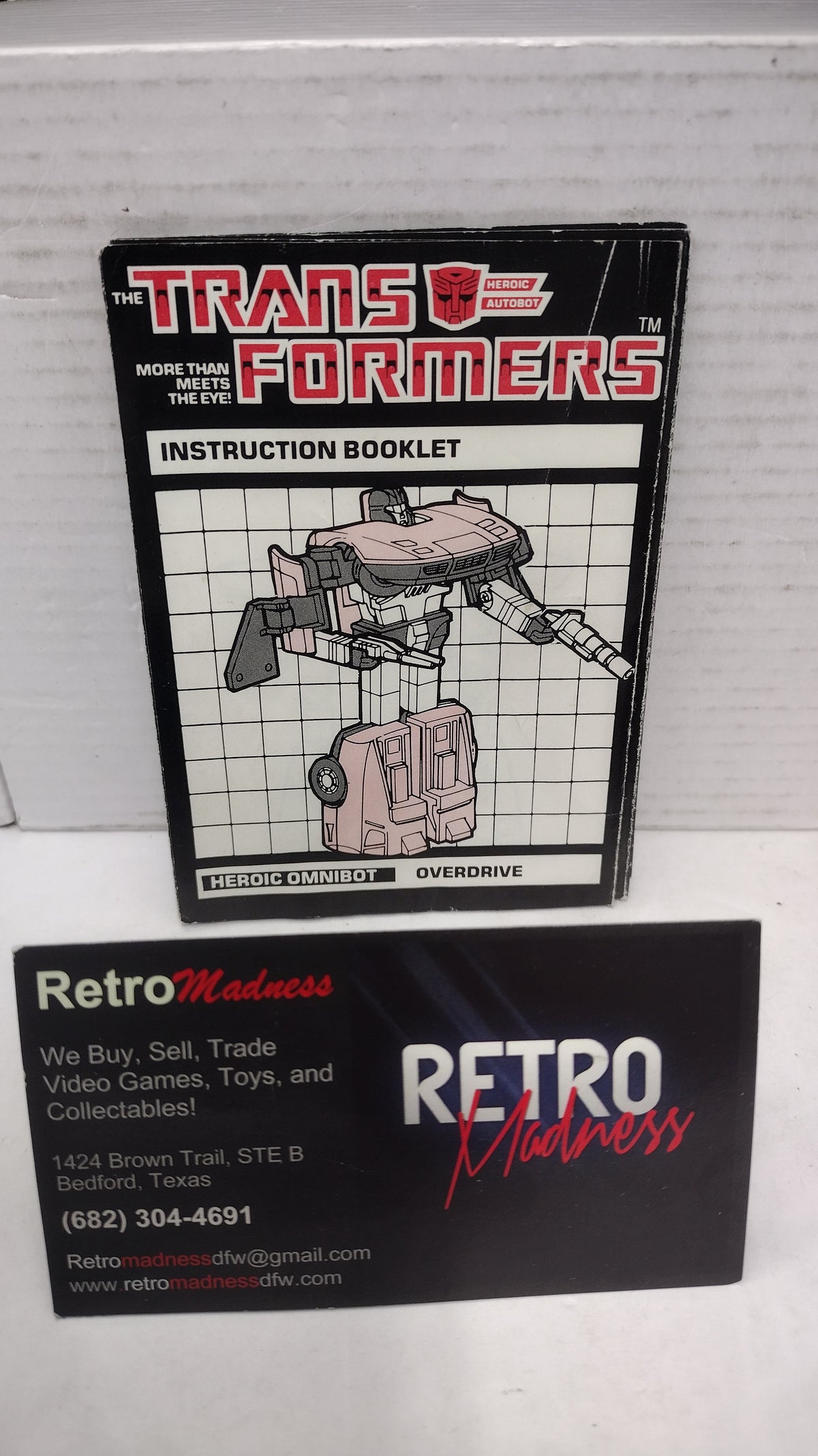 Vintage 1984 Original G1 Transformers Omnibot Overdrive - Instruction Booklet