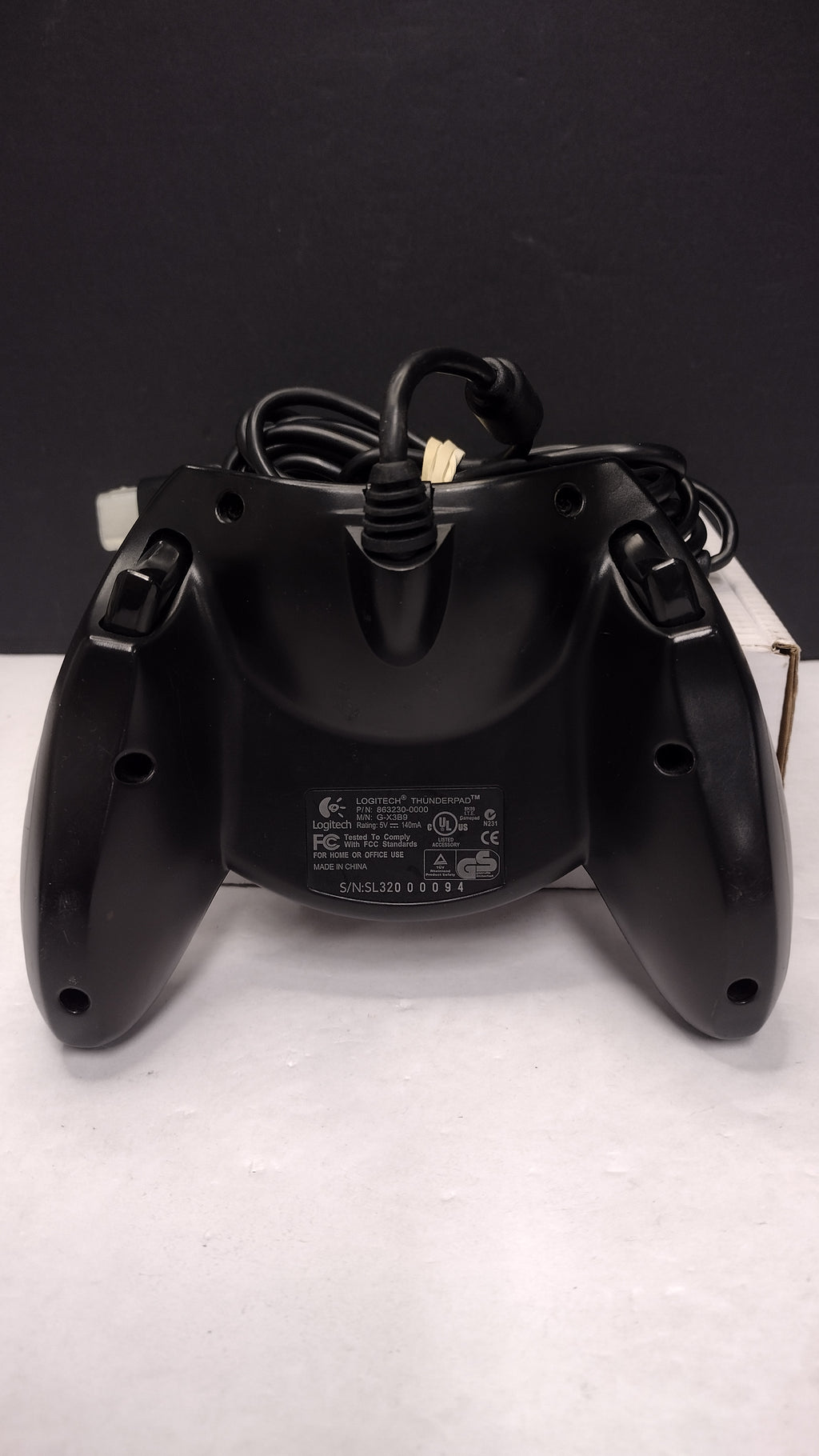 Logitech Thunderpad G-X3B9 Black Wired Controller- Original Xbox- Tested