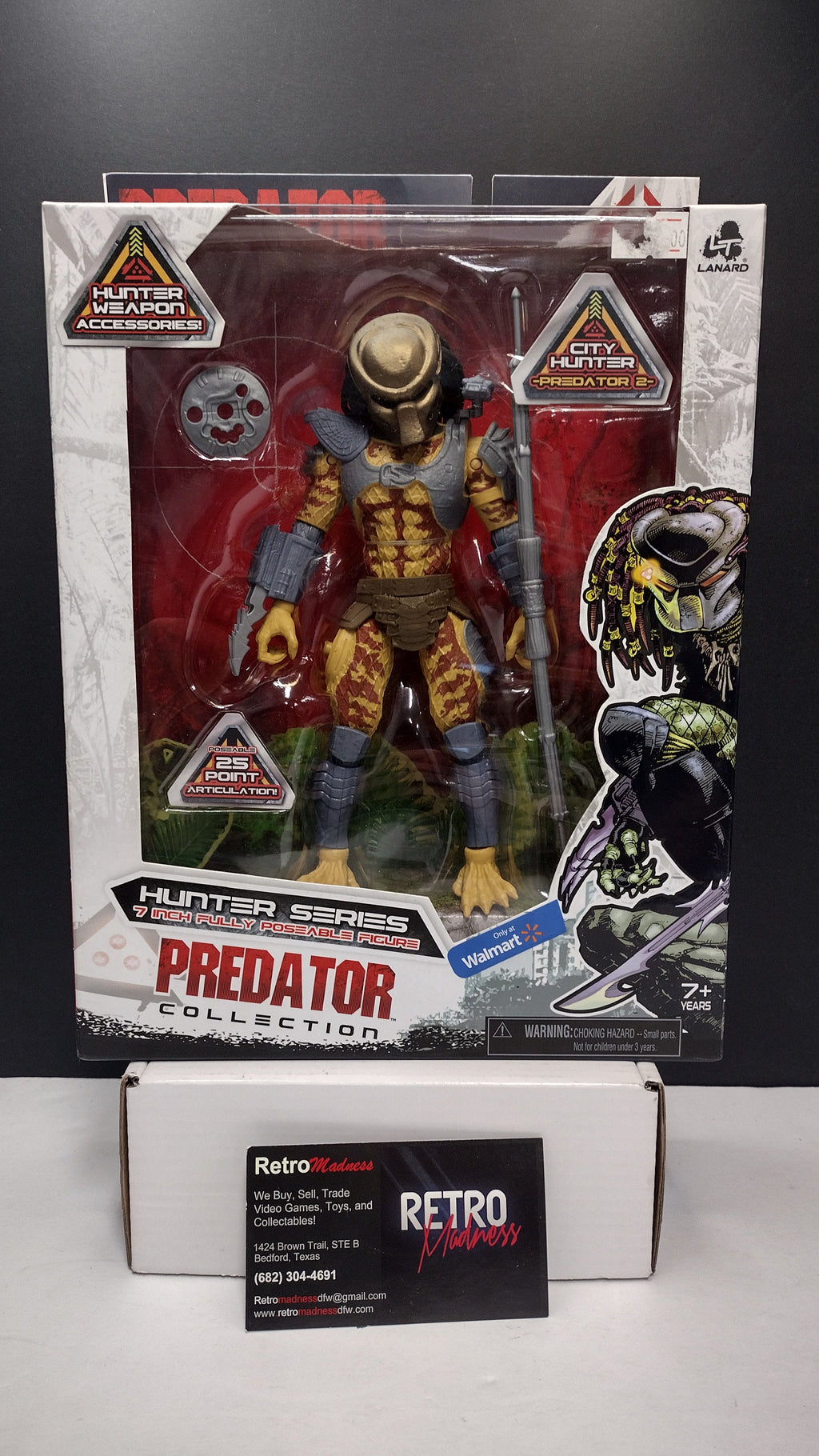 Lanard Alien vs. Predator – 7" City Hunter Predator "Battle Action" Figure • Walmart Exclusive (NIB)
