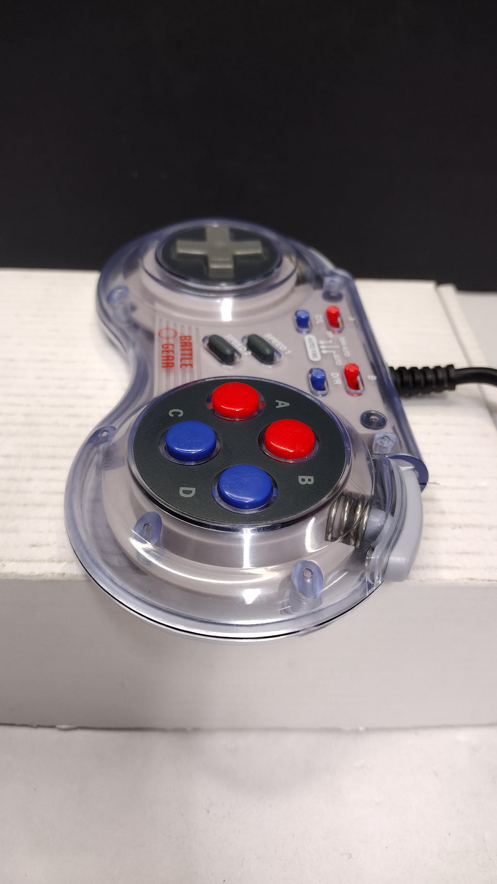 CompUSA Battle Gear- Wired Clear PC Controller Model 131737- Tested