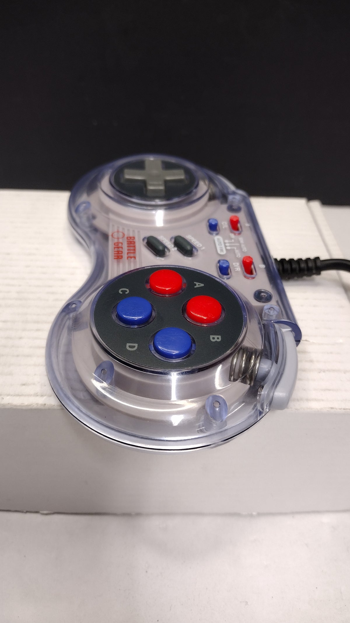 CompUSA Battle Gear- Wired Clear PC Controller Model 131737- Tested