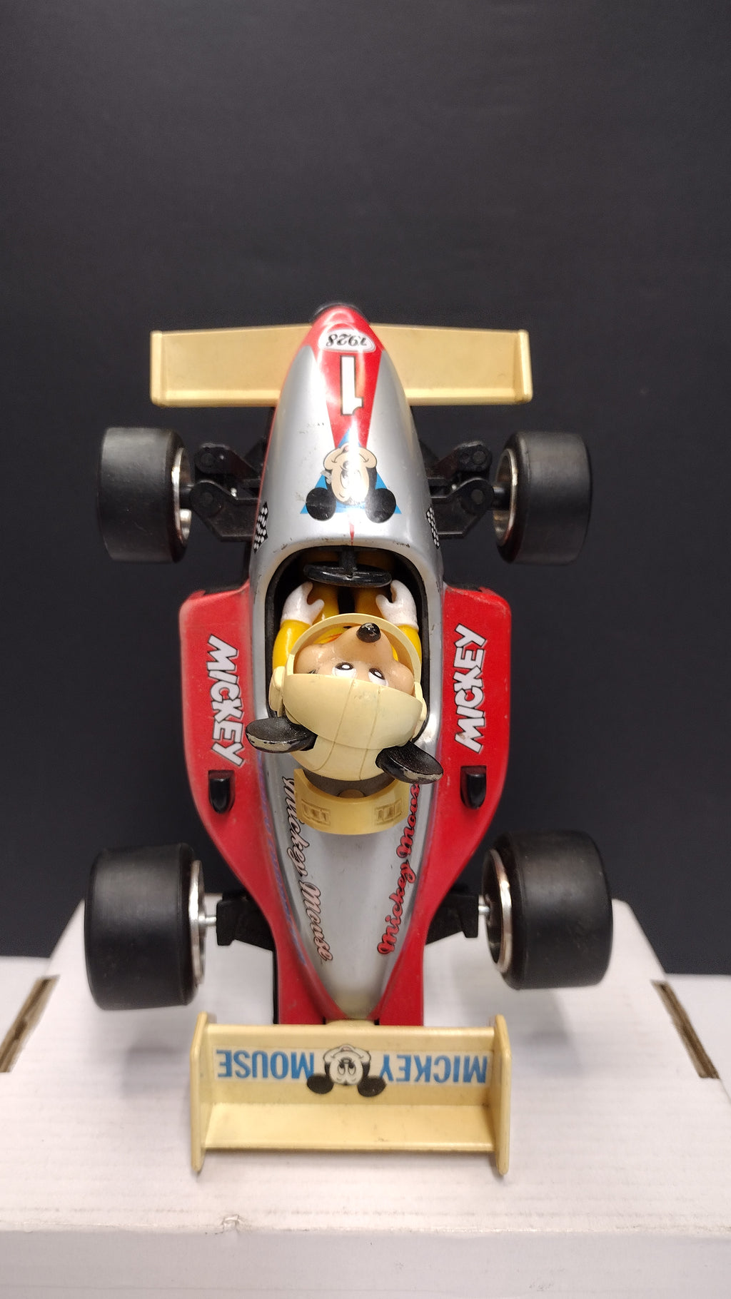 Vintage 1988 Masudaya Mickey Mouse "M-1 Champ" 1928 Race Car (Made in Japan)