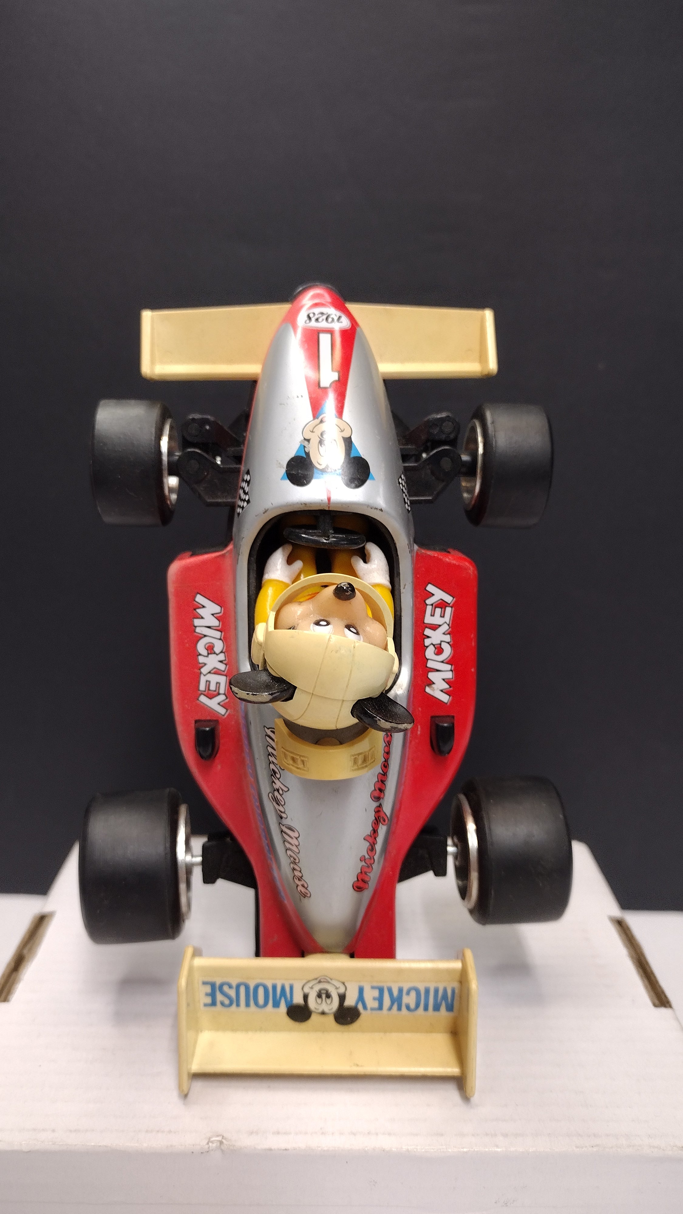 Vintage 1988 Masudaya Mickey Mouse "M-1 Champ" 1928 Race Car (Made in Japan)