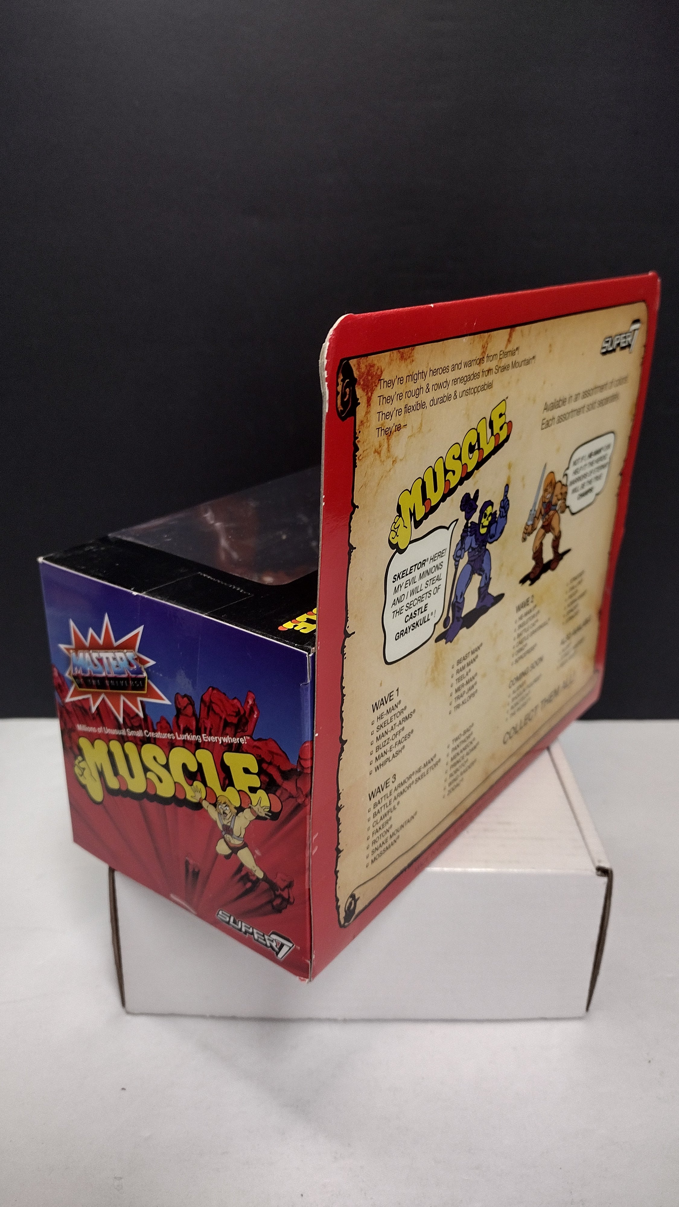 MOTU M.U.S.C.L.E. Wind Raider & Roton (Orange Variant) Retro Figure Set • Super7 Masters of the Universe