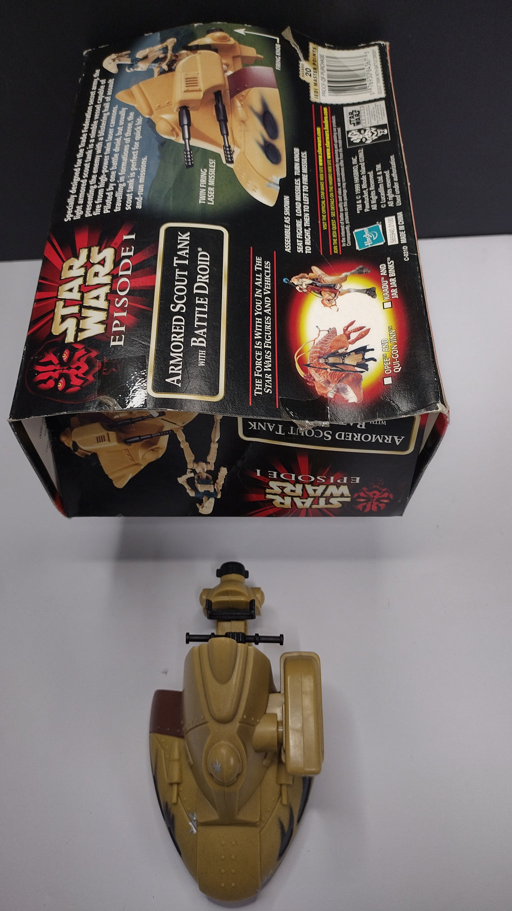 Star Wars Episode I Armored Scout Tank with Box Incomplete