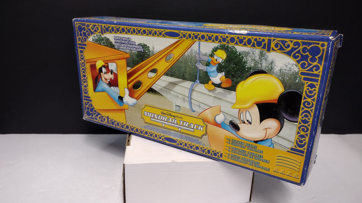 Disney Monorail Curved Track Extension Set 4 Beams 4 Supports Sealed Box