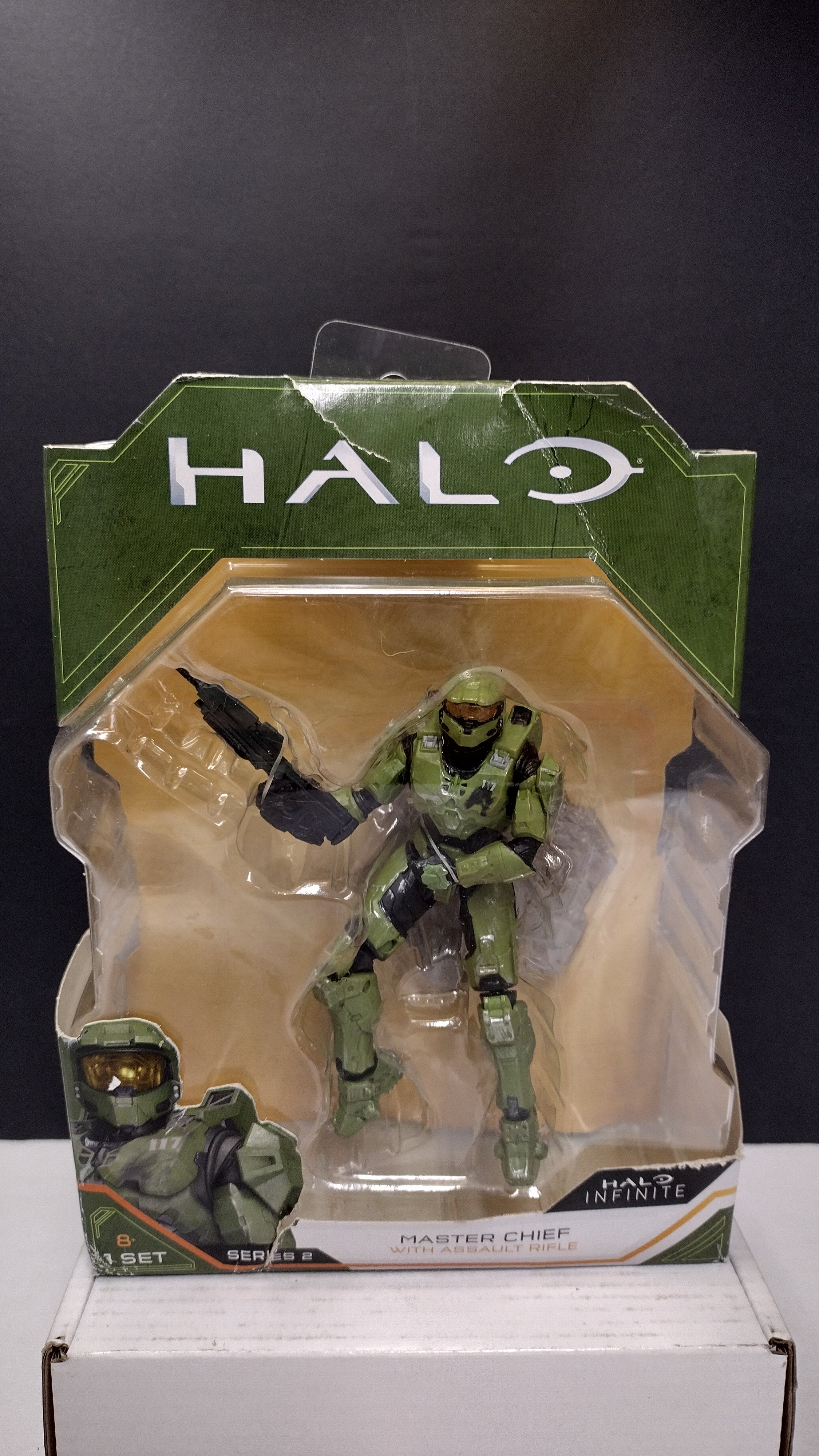 Halo Infinite Series 2 Master Chief 4" Action Figure with Assault Rifle NIB