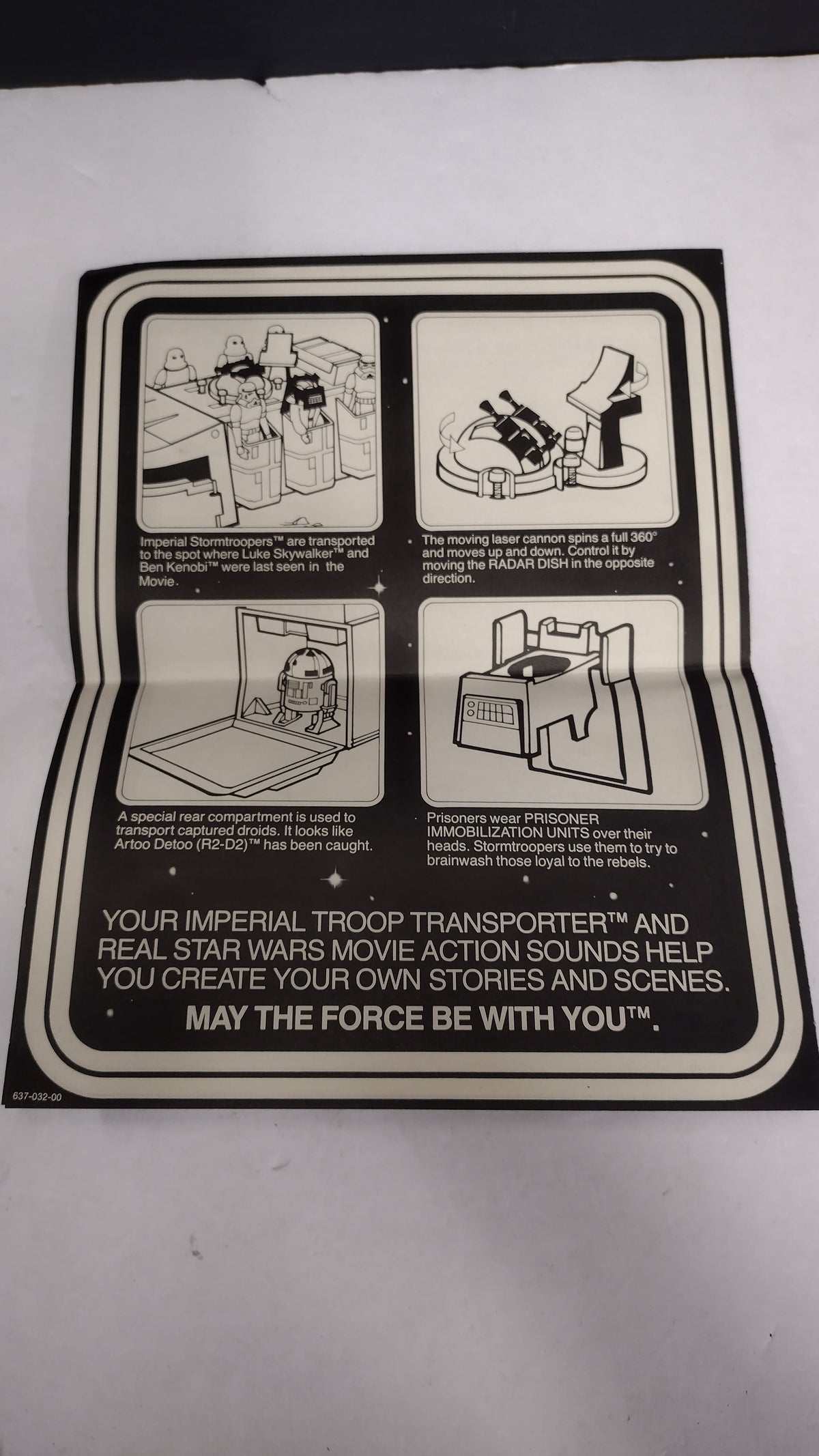 Vintage 1979 Kenner Star Wars Imperial Troop Transport Instructions Sheet