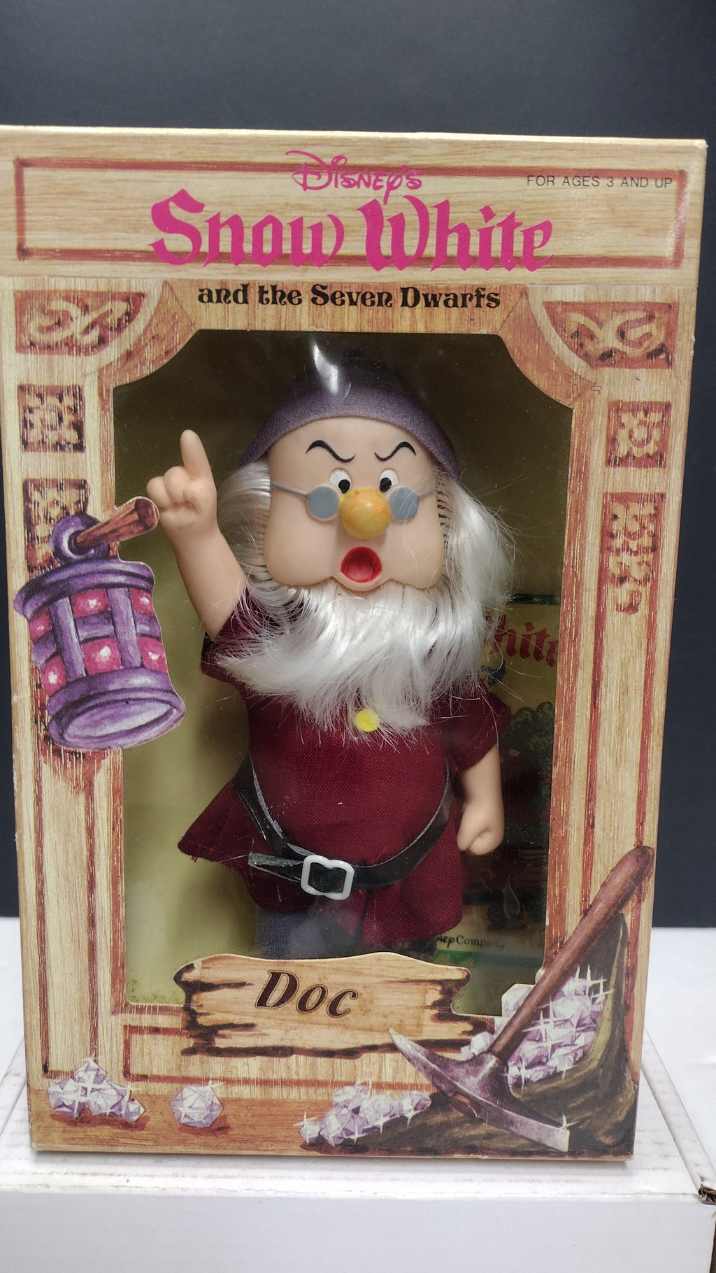 Rare Vintage Bikin Disney Snow White & the Seven Dwarfs "Doc" 6.5-Inch Figure (New in Box / Open Box)