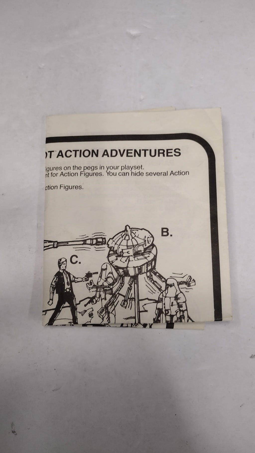 Vintage 1981 Star Wars Empire Strikes Back-Turret Probot Playset Instructions