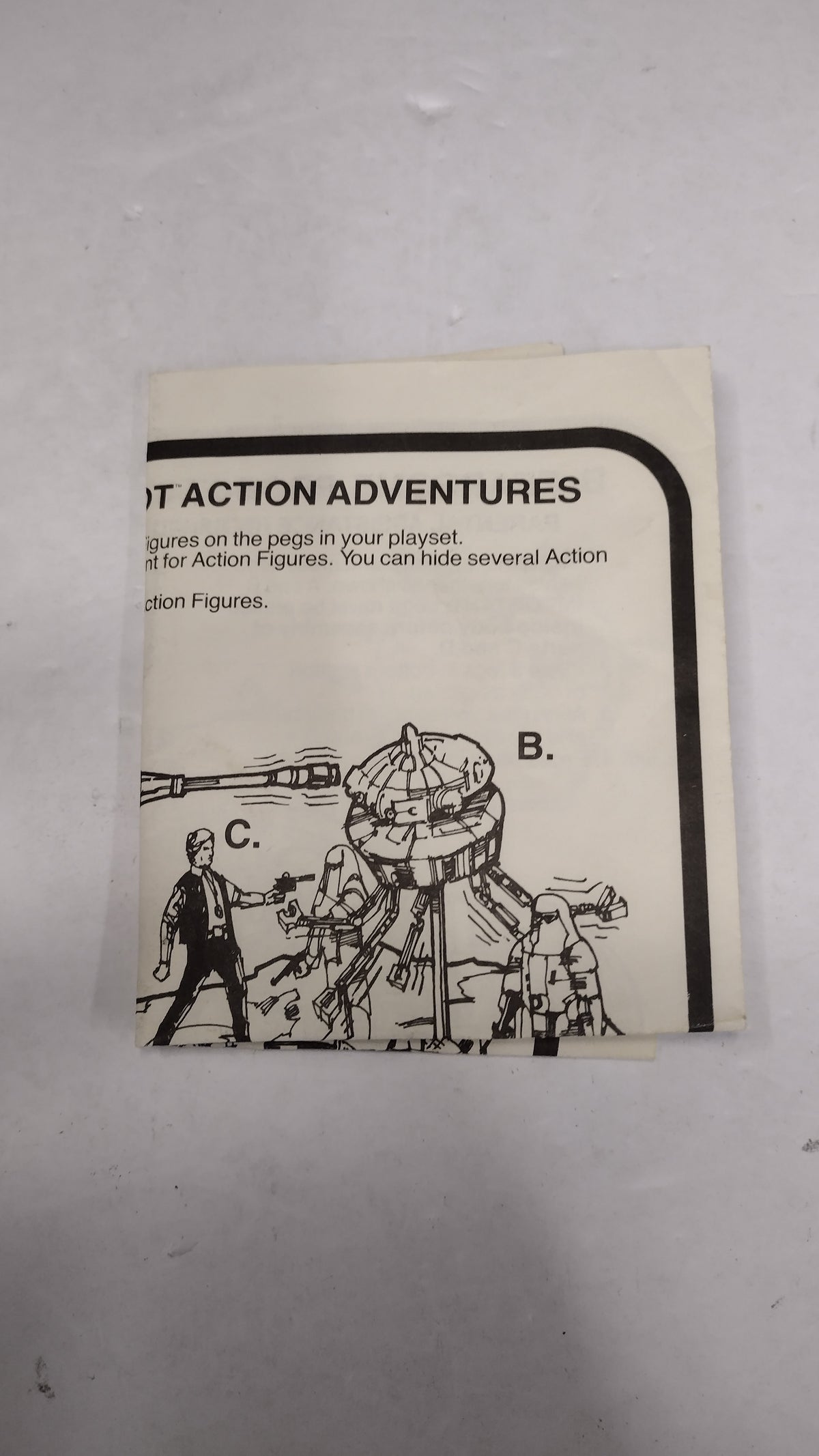 Vintage 1981 Star Wars Empire Strikes Back-Turret Probot Playset Instructions