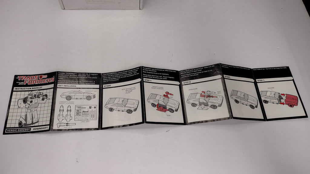 Vintage 1984 Original G1 Transformers Omnibot Downshift - Instruction Booklet