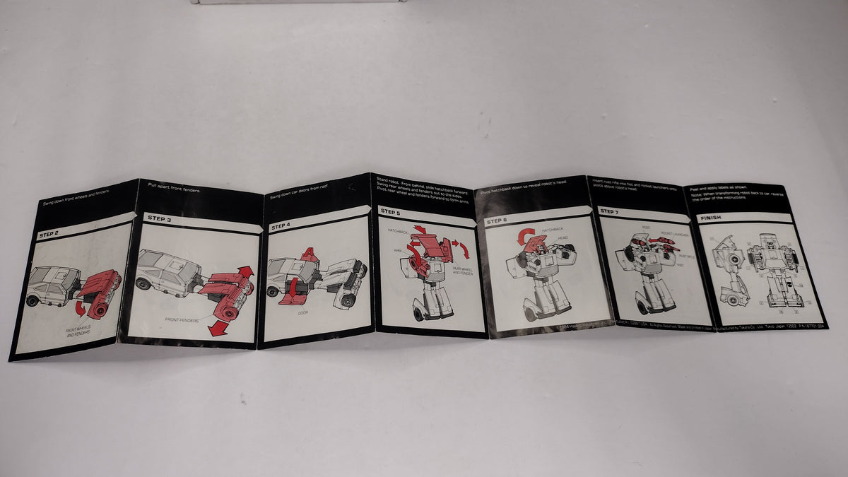 Vintage 1984 Original G1 Transformers Omnibot Downshift - Instruction Booklet