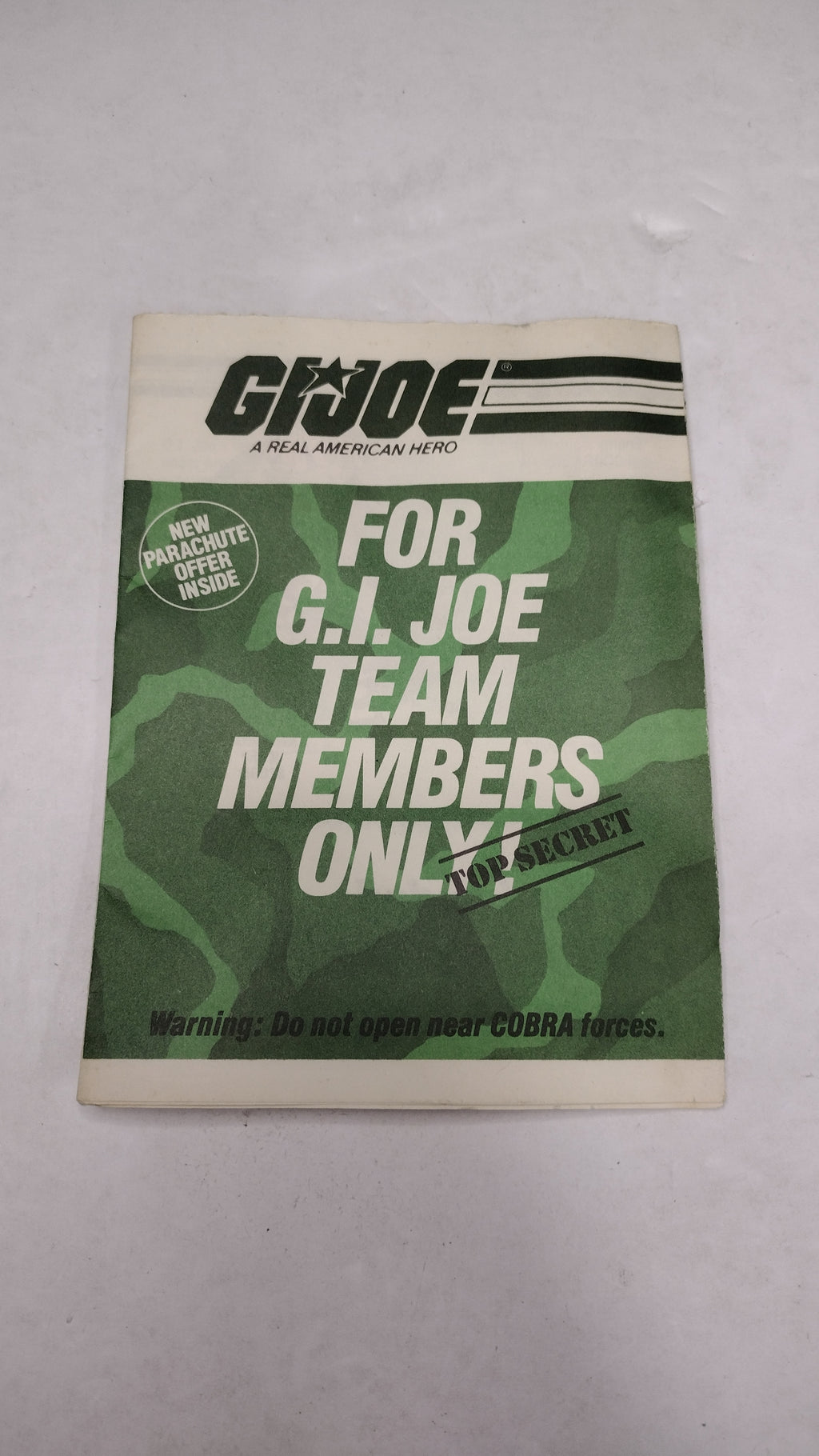 G.I. Joe 1984 Flag Points Order Form Parachute Offer Vintage Paperwork