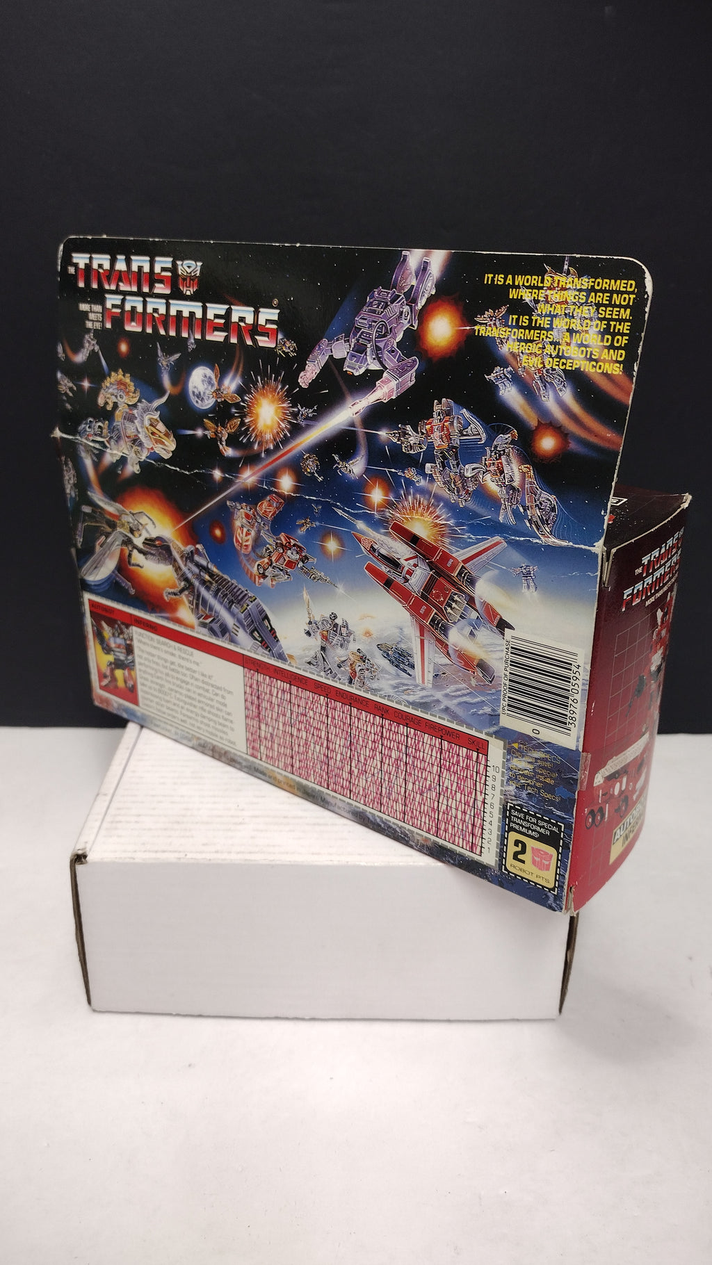 1985 Vintage Original G1 Transformers Inferno Box (Hasbro - Packaging Only / Heavy Box Wear)