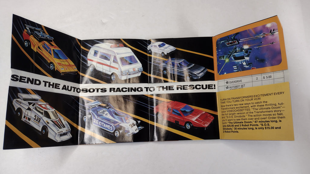 Vintage Original G1 Transformers Bruticus & Onslaught Instruction Booklets, Decal Sheet, Inserts & Red Decoder Reader Lot