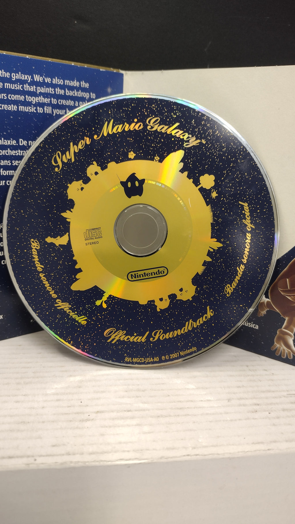 Super Mario Galaxy Soundtrack CD Nintendo 2007 with Cardboard Sleeve & Disc