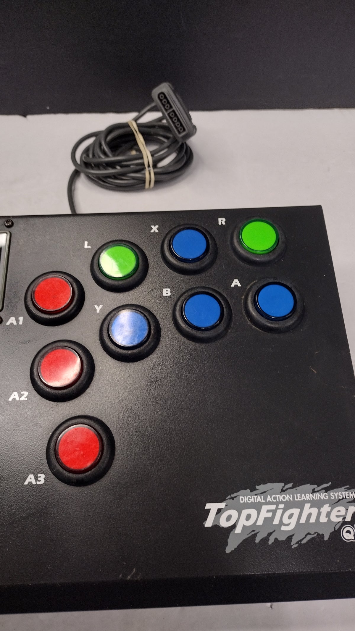 QJ Top Fighter SV-339 Arcade Stick Controller for SNES OEM Tested - Missing Rubber Foot