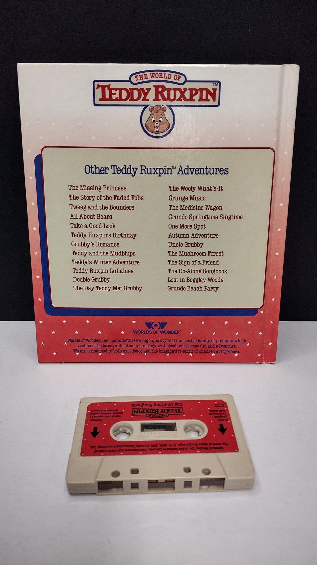 Vintage 1985 Teddy Ruxpin “The Do-Along Songbook” Talking Book & Cassette Tape Set (Worlds of Wonder)