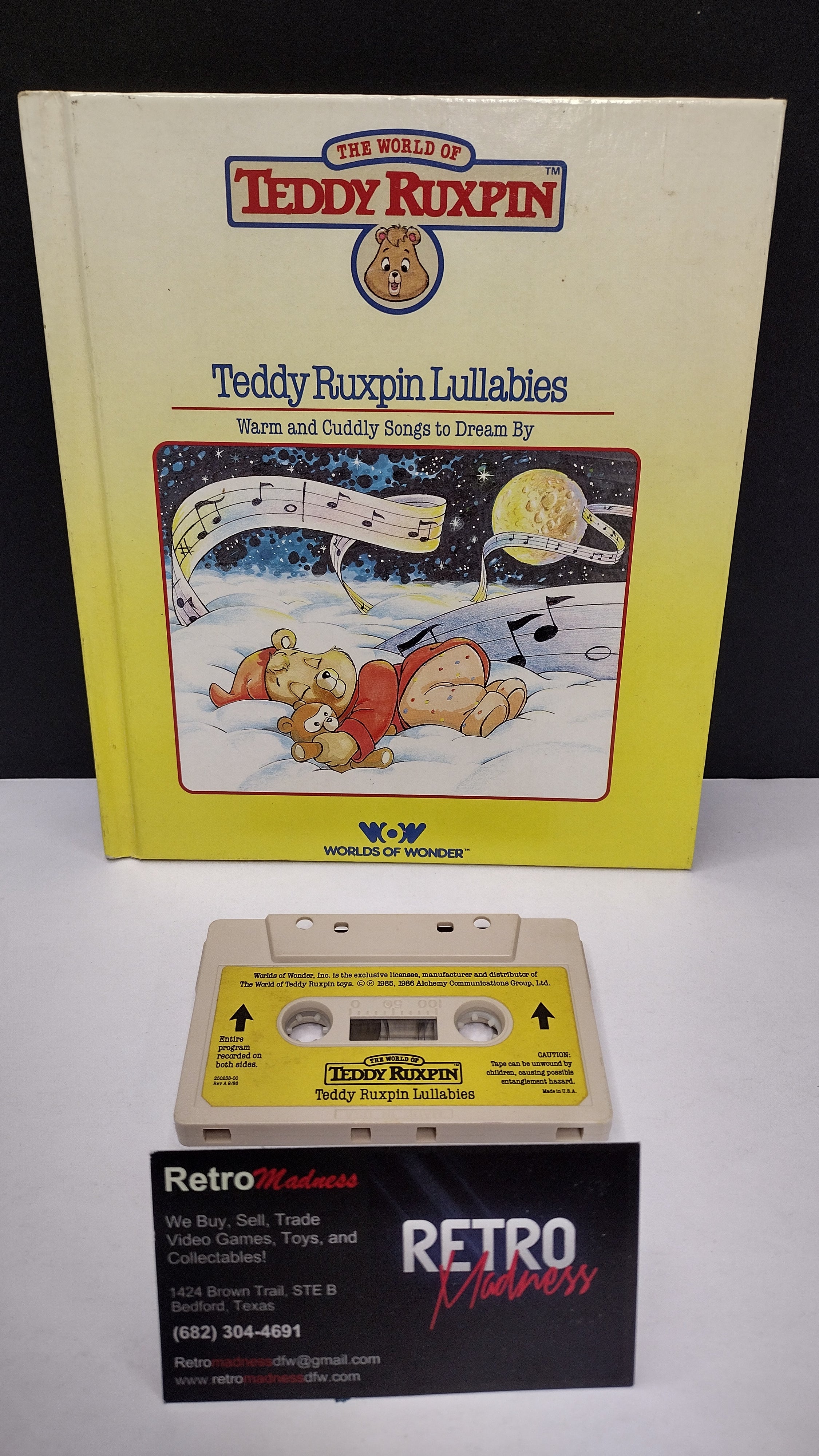 Vintage 1985 Teddy Ruxpin “Lullabies” Talking Book & Cassette Tape Set (Worlds of Wonder)