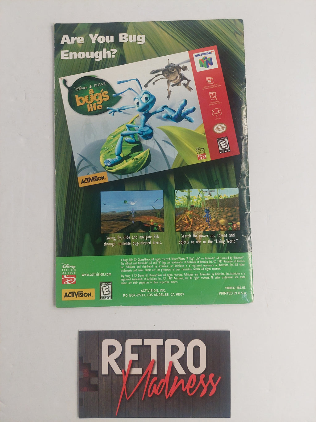 Nintendo 64 Disney Pixar Toy Story 2 Manual Instruction Booklet ONLY