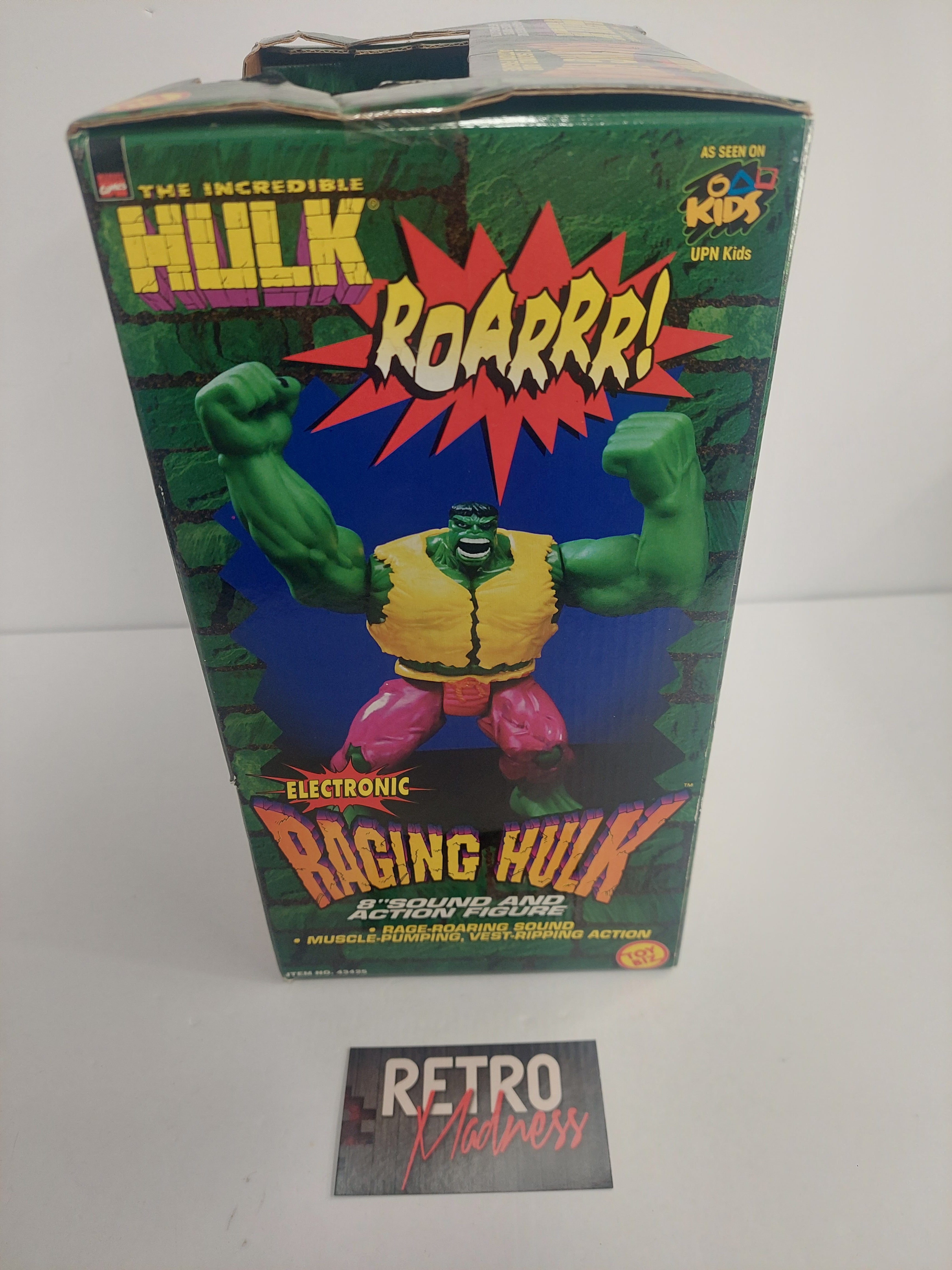 Marvel Comics The Incredible Hulk Electronic Raging Hulk 8" Figure with Box Tested