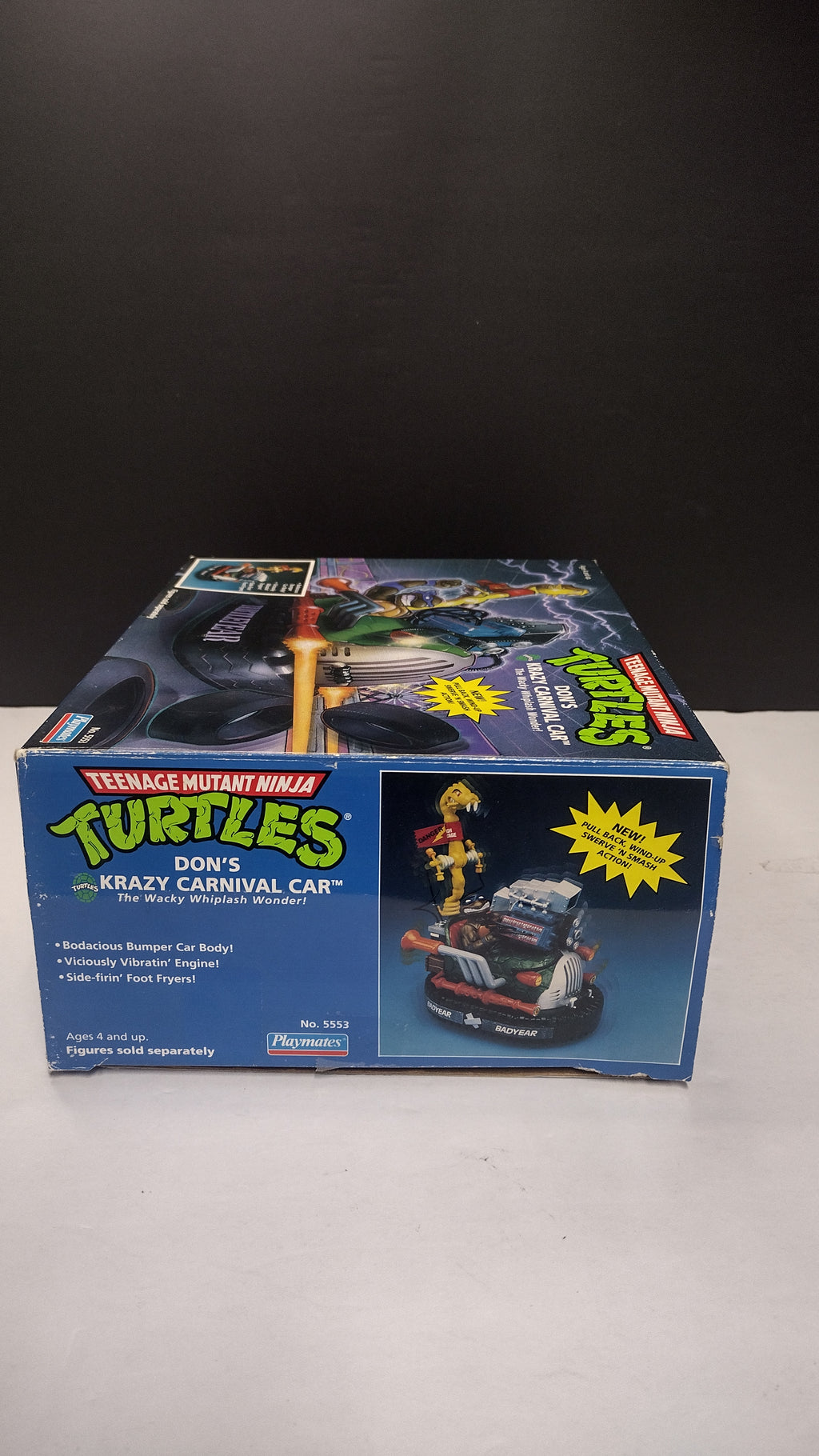 Vintage 1991 TMNT Don’s Krazy Carnival Car – Open Box with Instructions (Playmates)